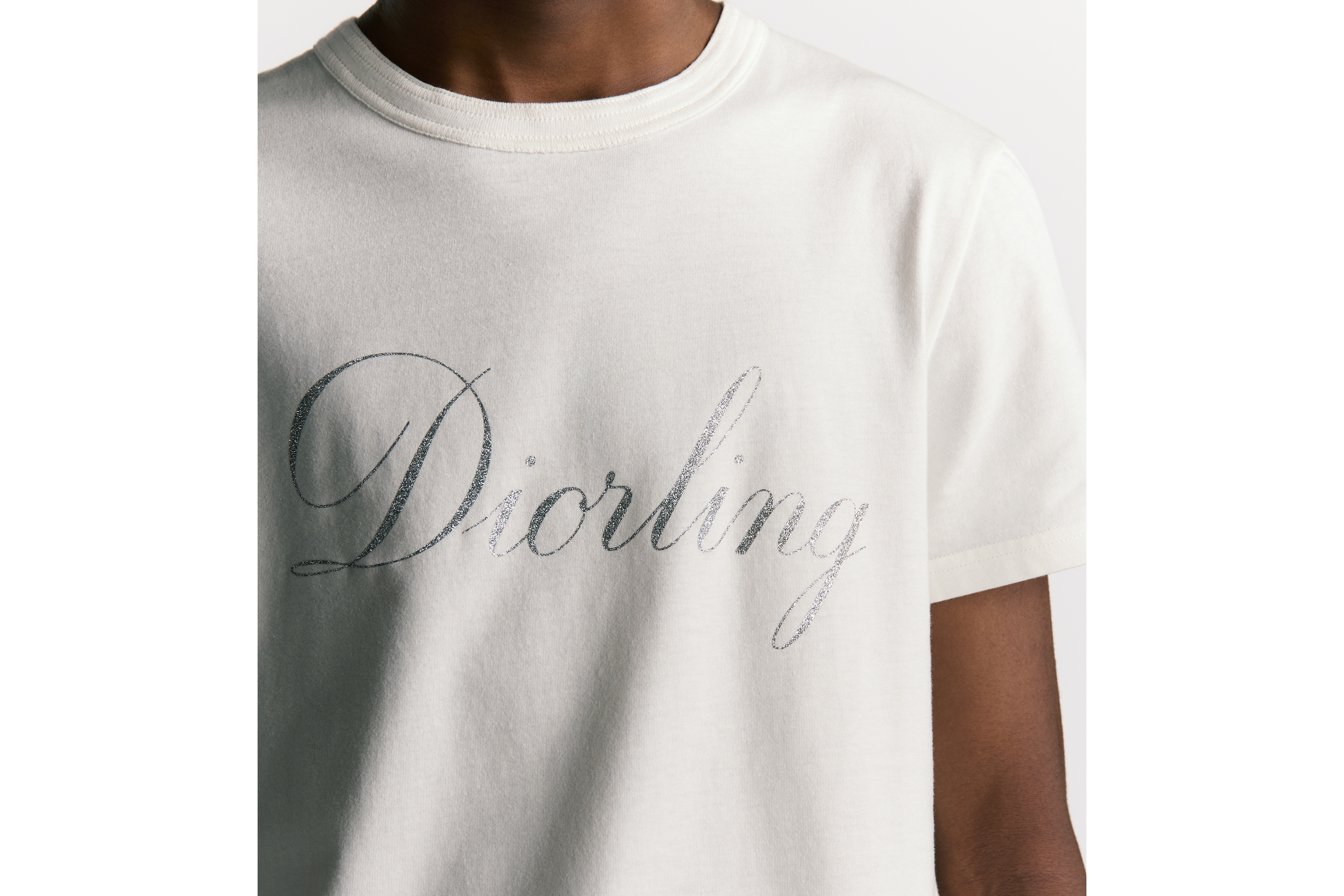 Look Diorling T-Shirt, Regular Fit White Cotton Jersey E10