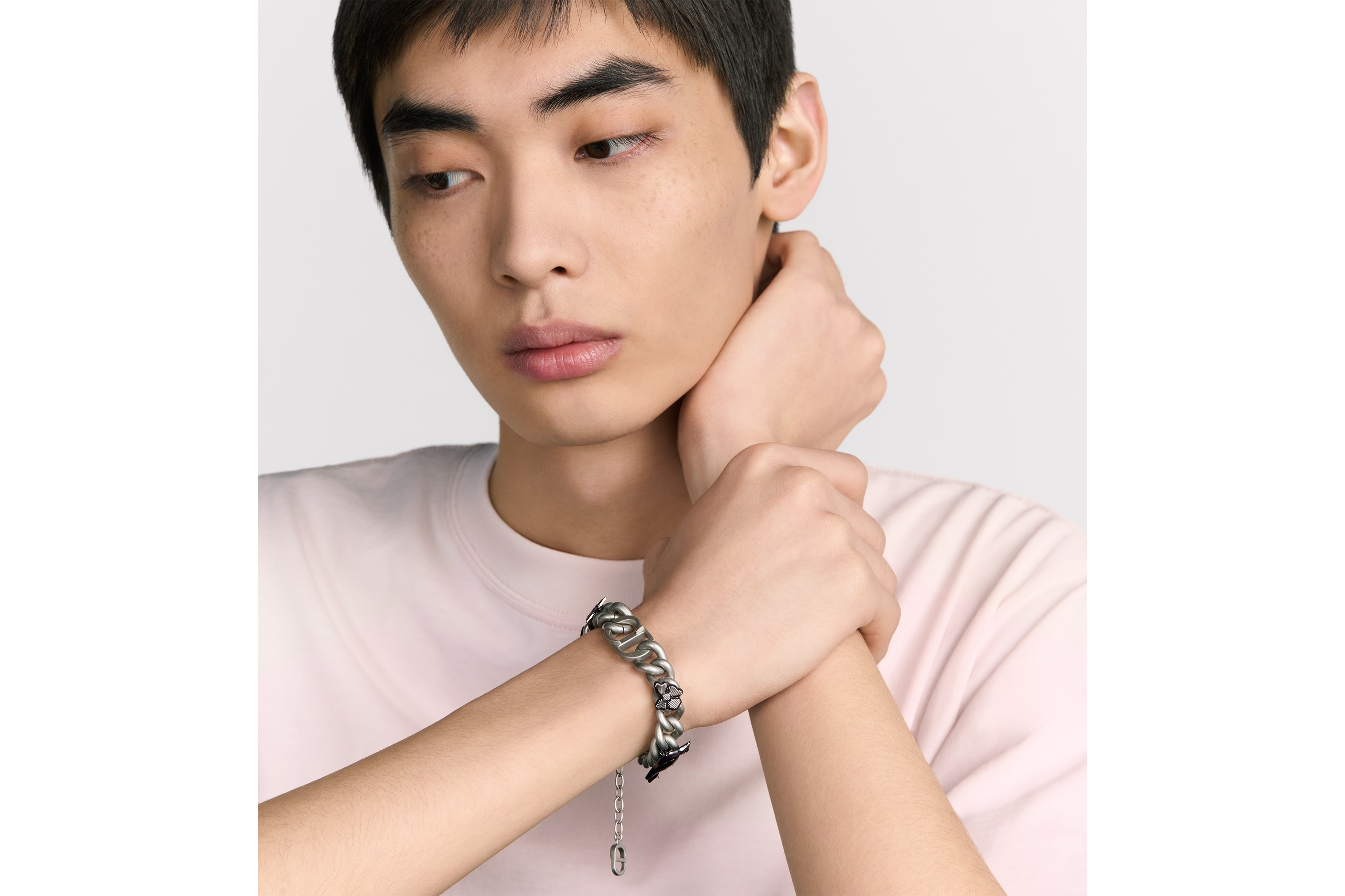 Dior Black Star Chain Link Bracelet