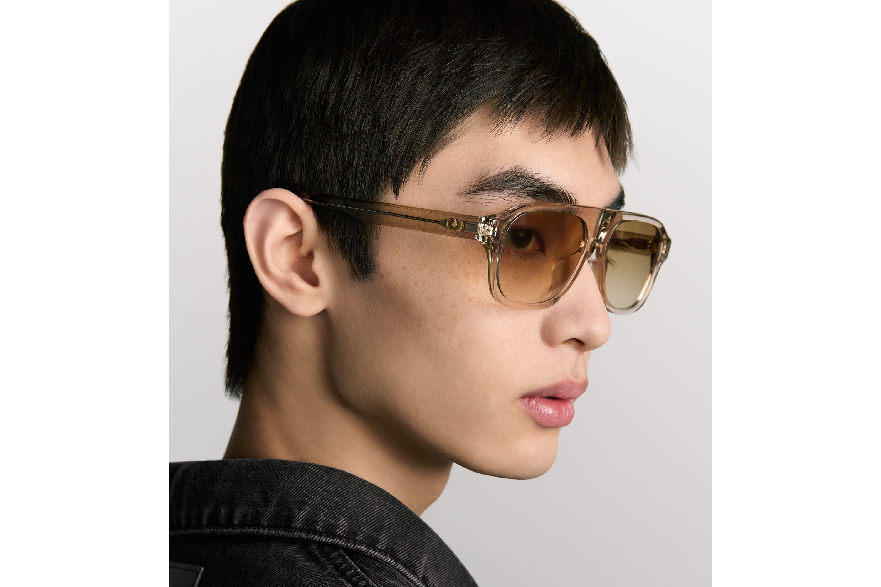 Look CD Icon A1F Transparent Beige Pilot Sunglasses E29