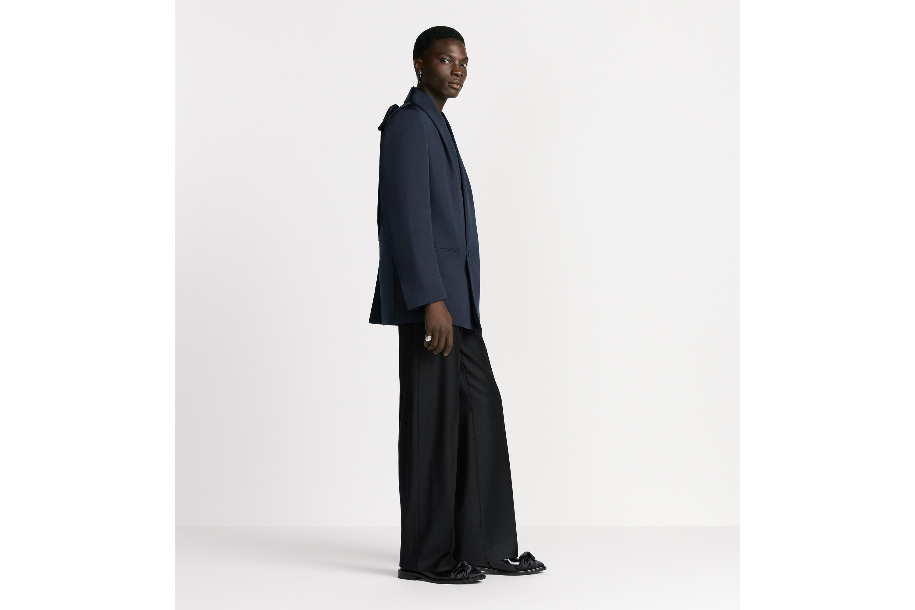 Jacket with Shawl Collar and Removable Bow