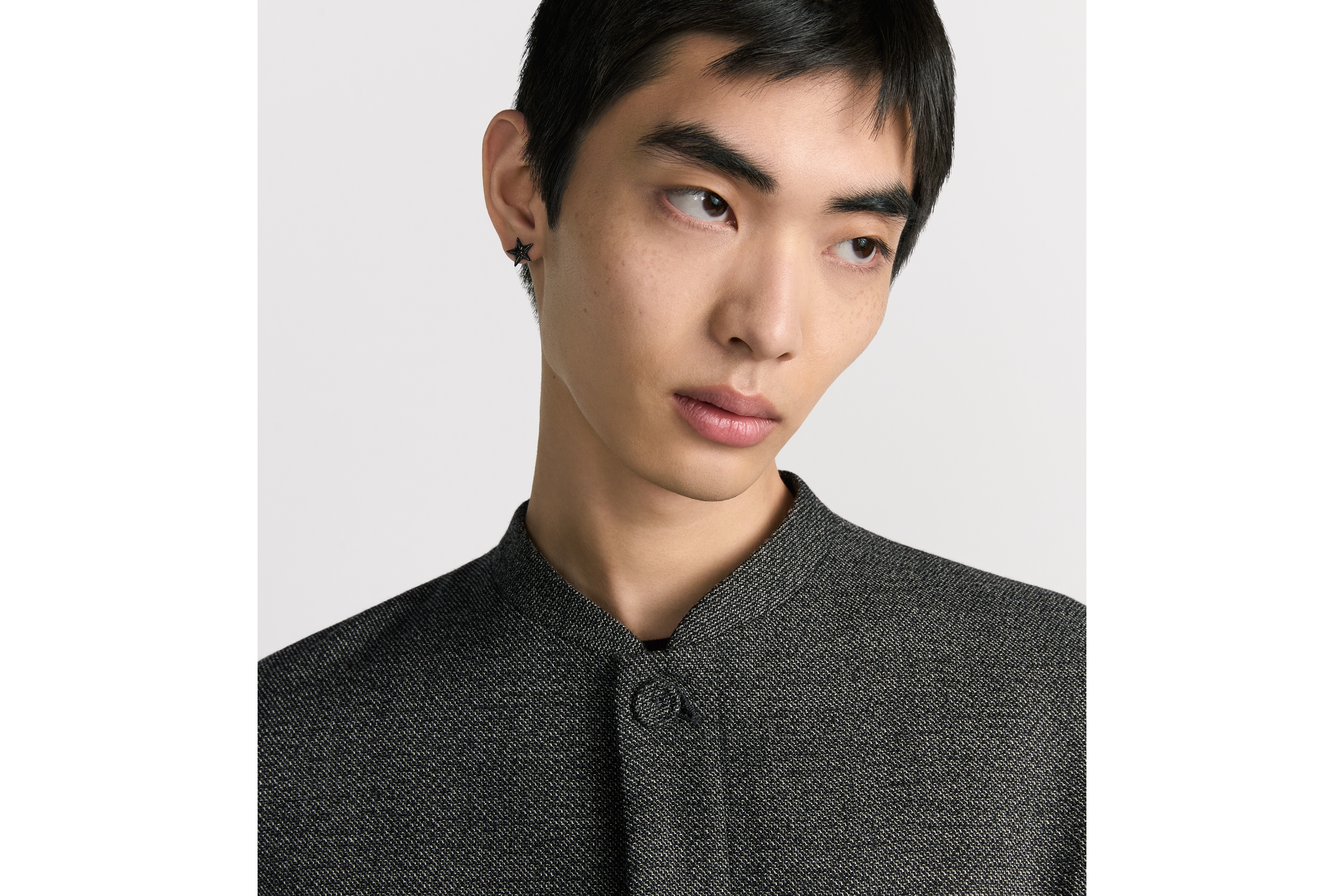 Cropped Jacket with Bomber Collar