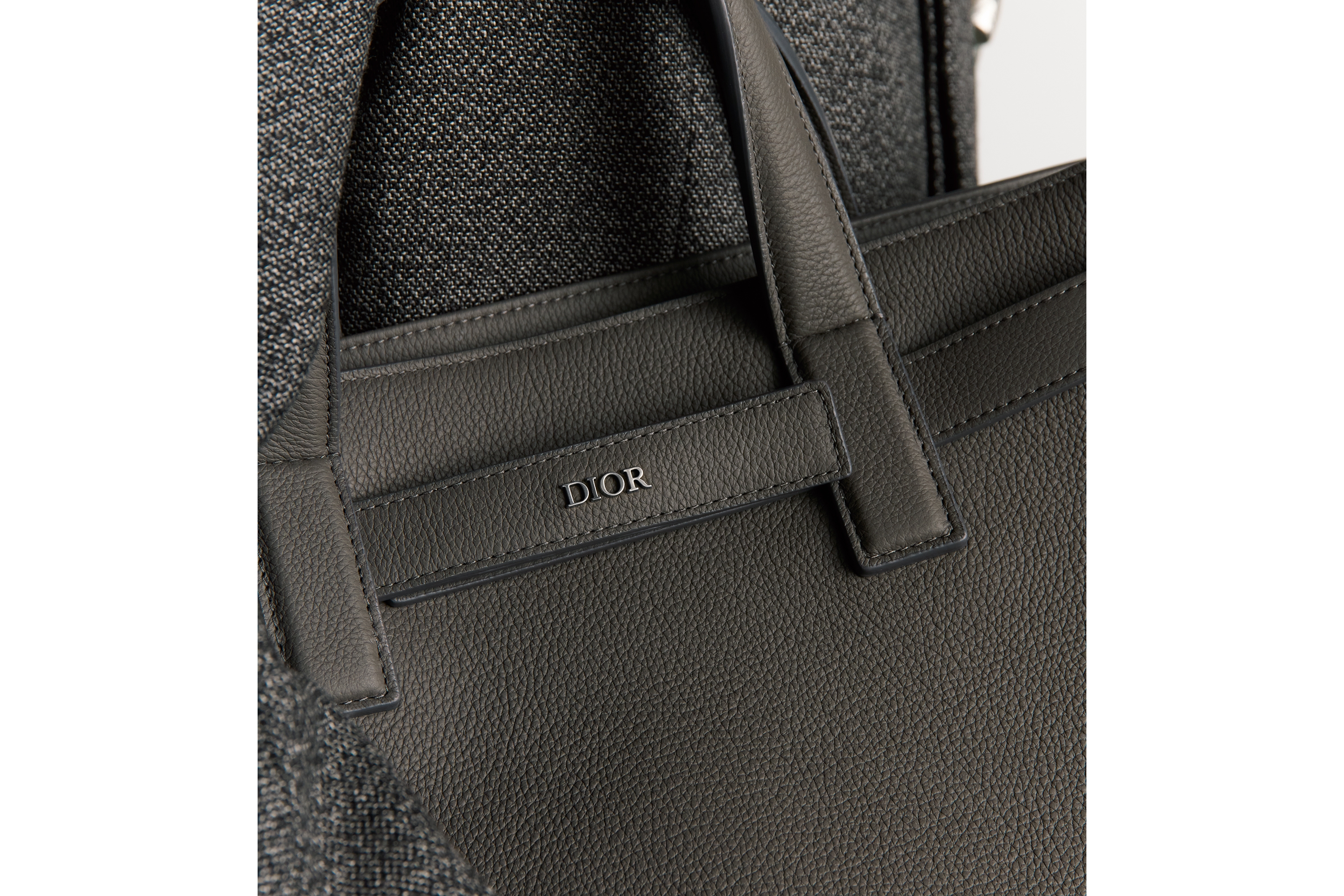 Look Medium Dior Normandie Tote Bag Gray Dior Icons Calfskin E20