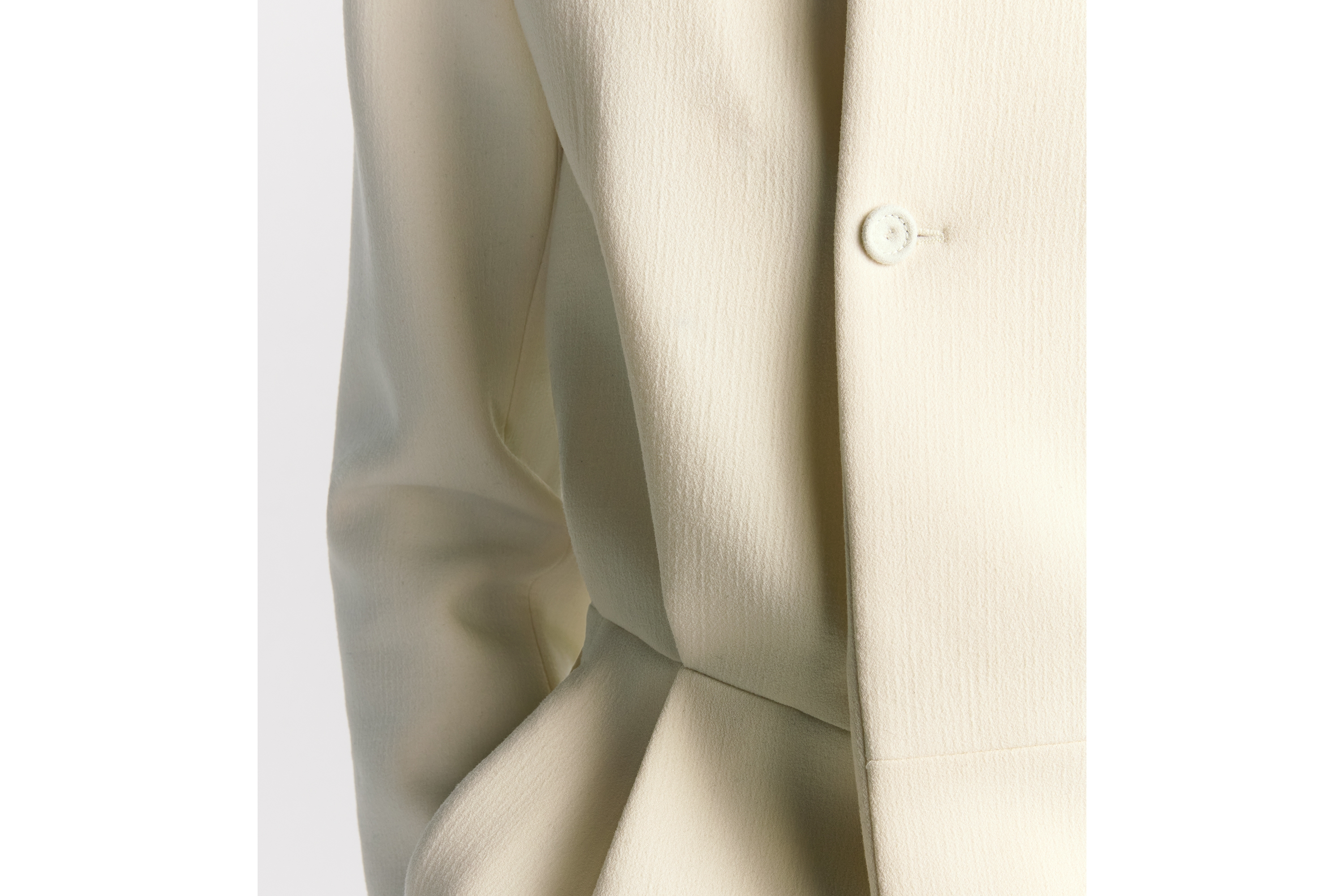 Look Bar Jacket Ecru Virgin Wool Blend E10