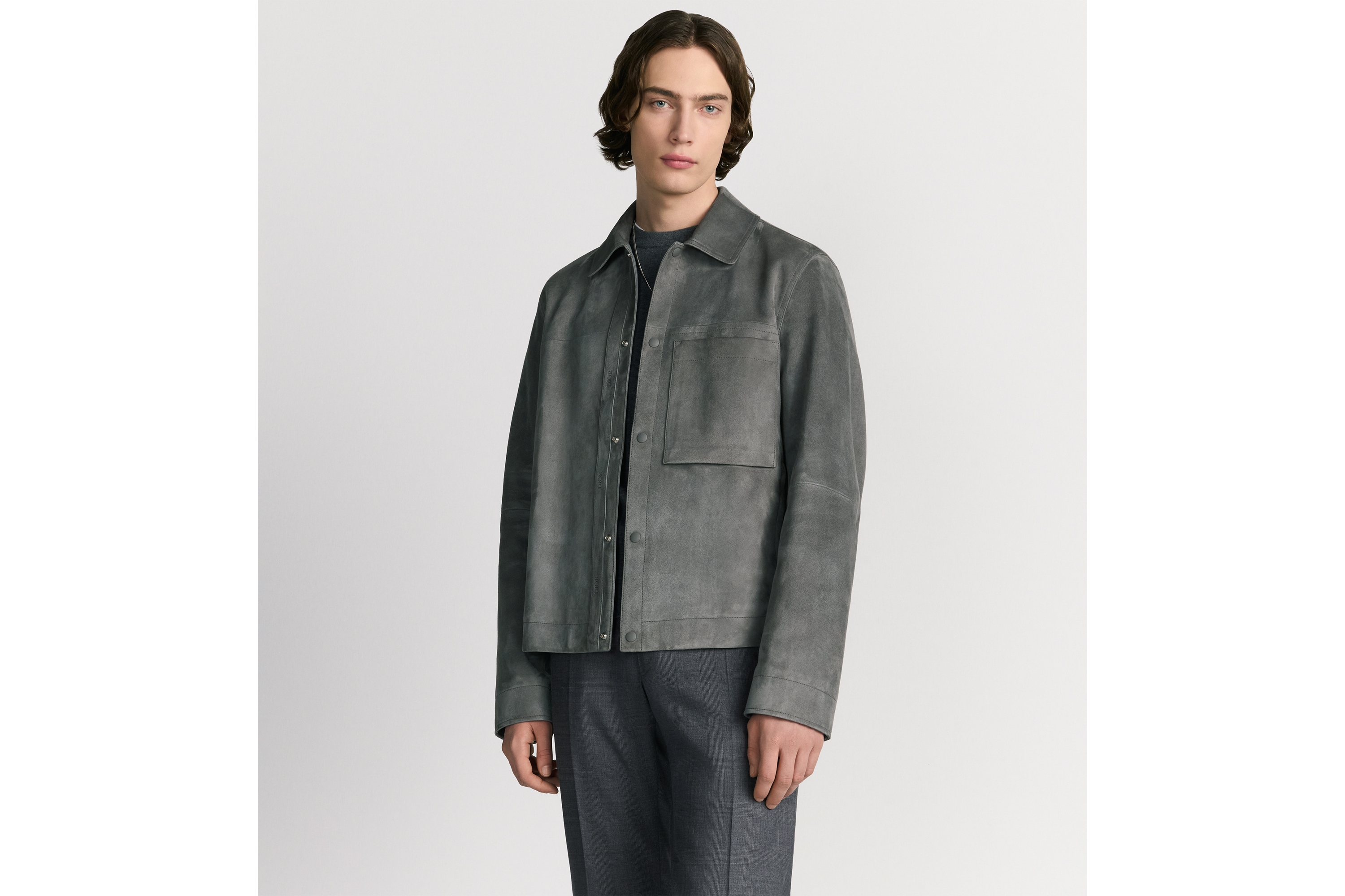 Look Blouson Jacket Anthracite Gray Lambskin E01