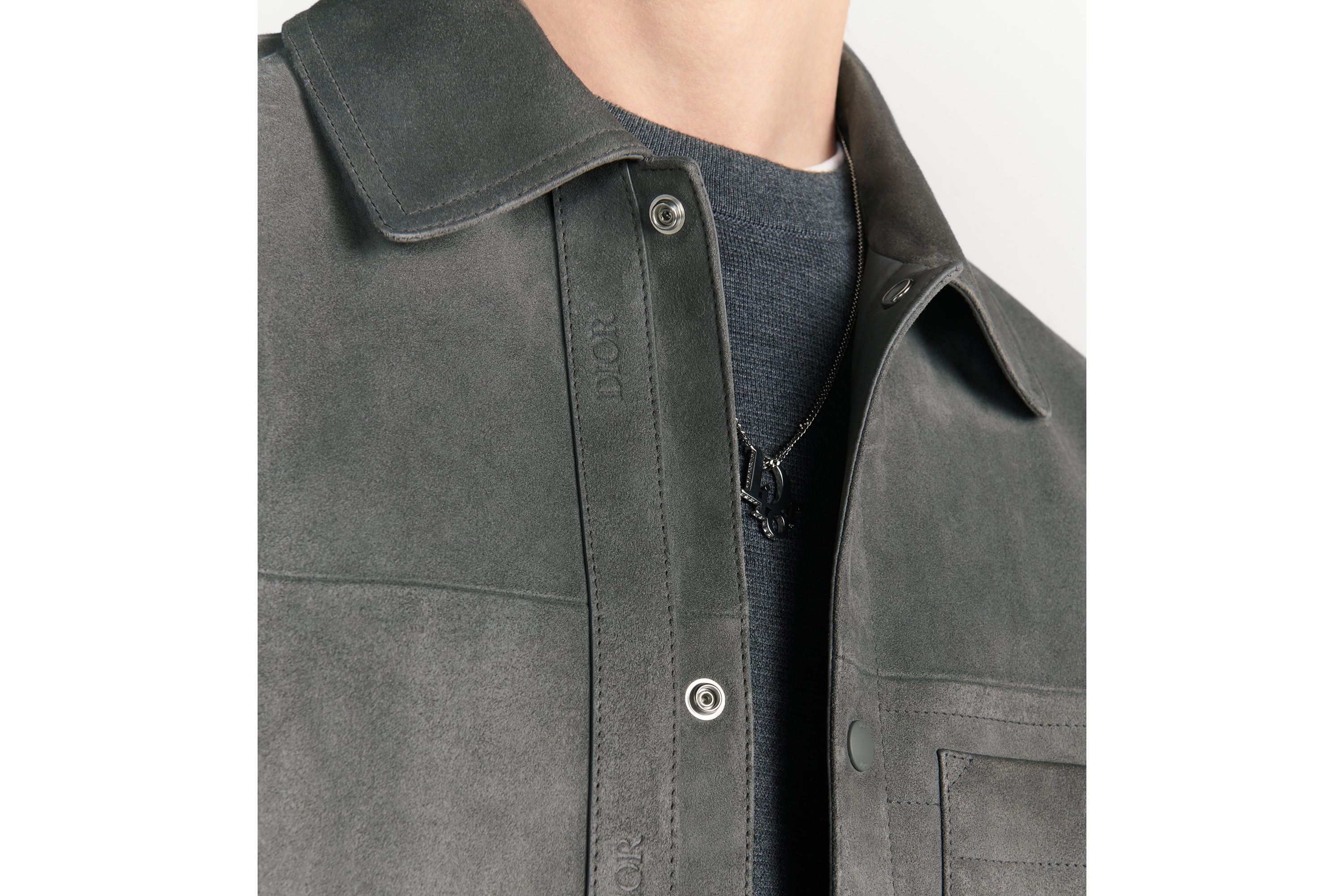 Look Blouson Jacket Anthracite Gray Lambskin E04