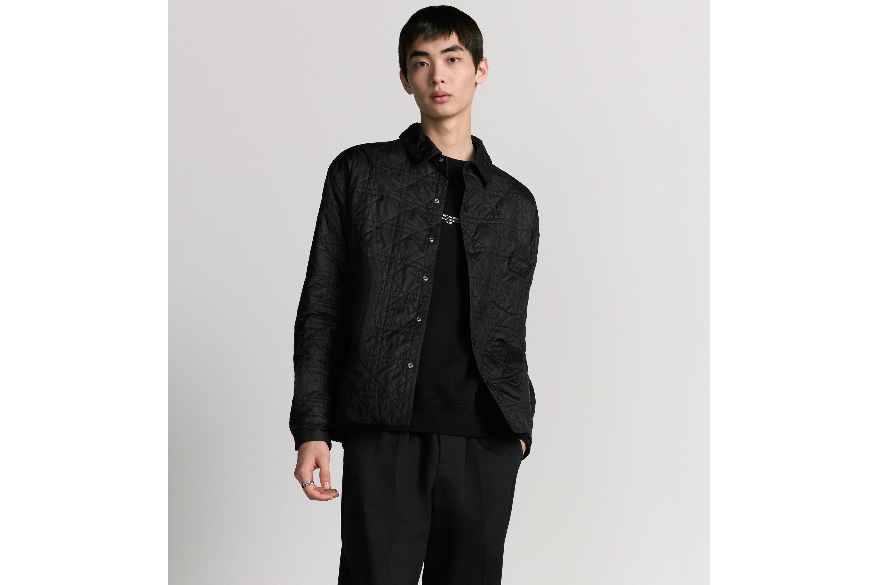 Look Cannage Overshirt Black Technical Fabric E01