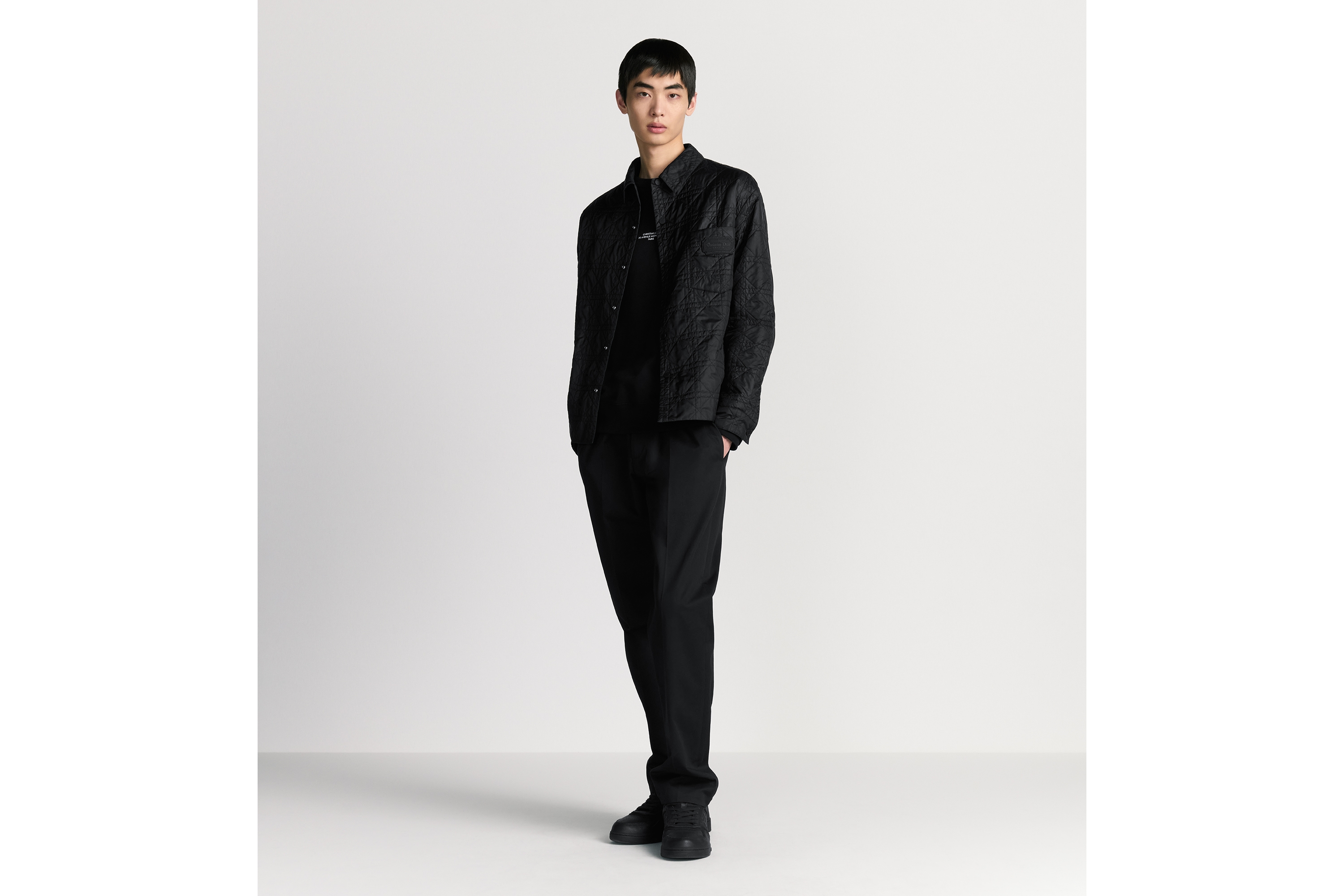 Look Cannage Overshirt Black Technical Fabric E02