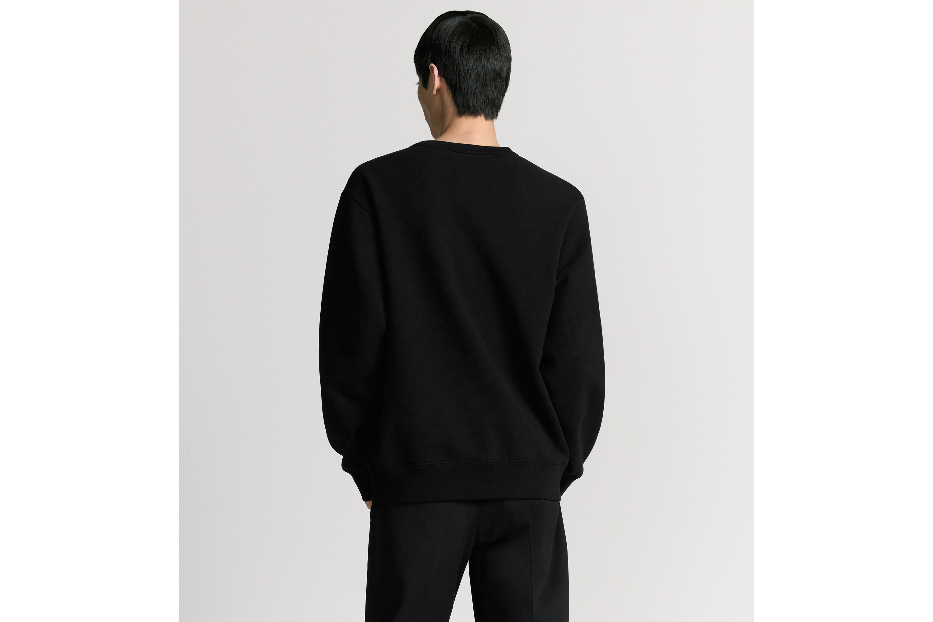 Look Dior Montaigne Sweatshirt Black Cotton Fleece E09