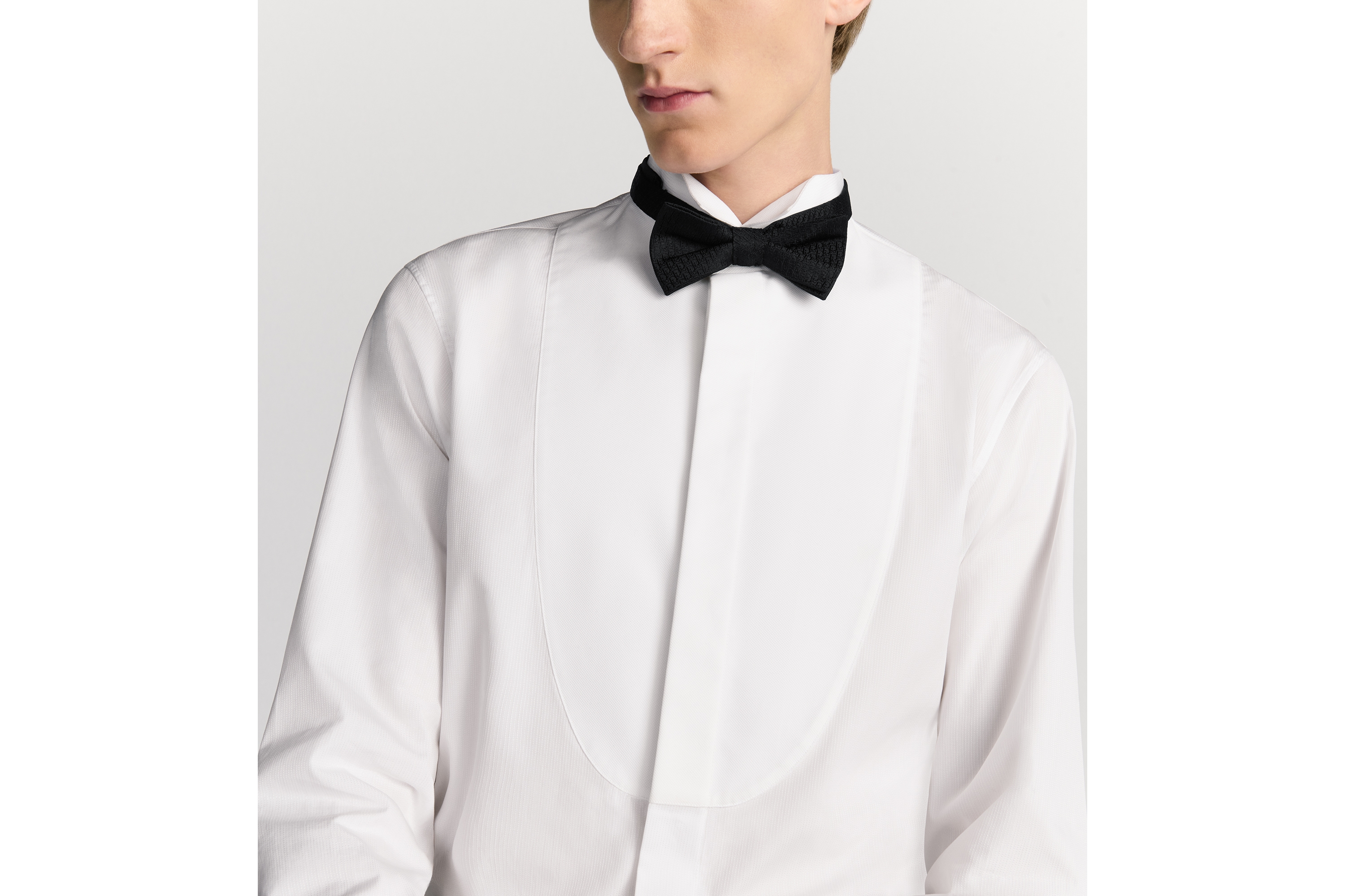 Look Tuxedo Shirt White Cotton Poplin E10