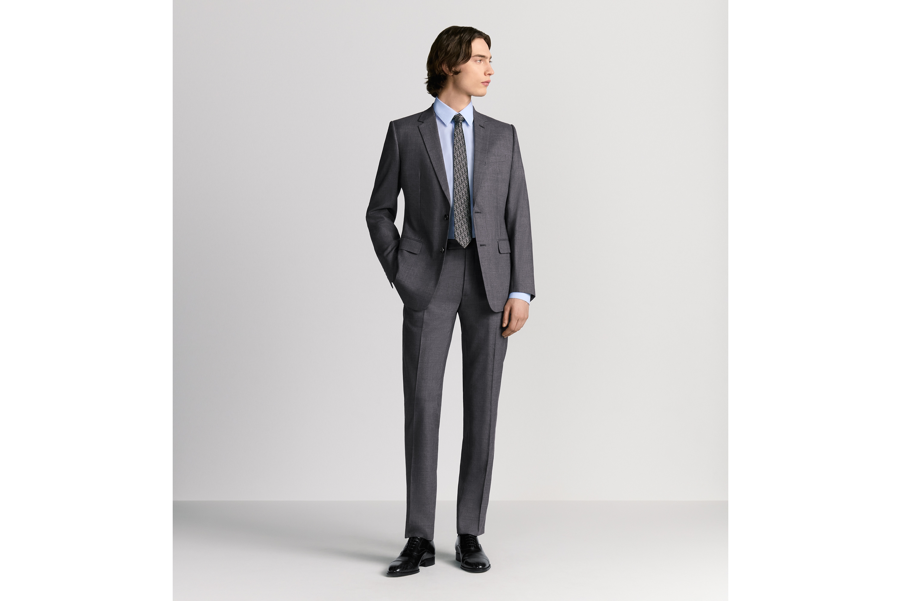 Look Classic Suit Gray Virgin Wool, Linen and Silk E05