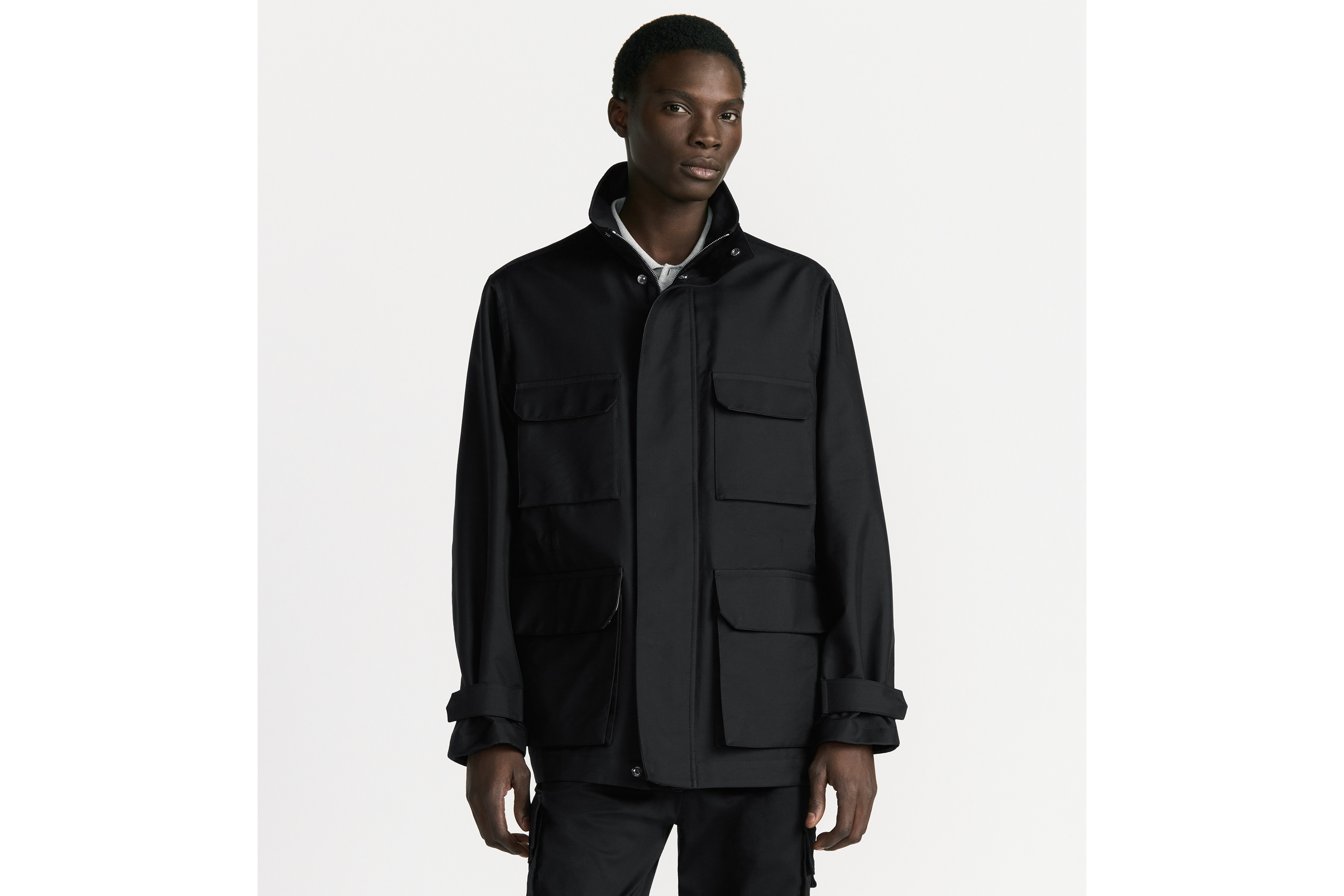 look_image_alt_prefix Dior Icons-safari-jas Zwarte keperstof van zijde en katoen E01