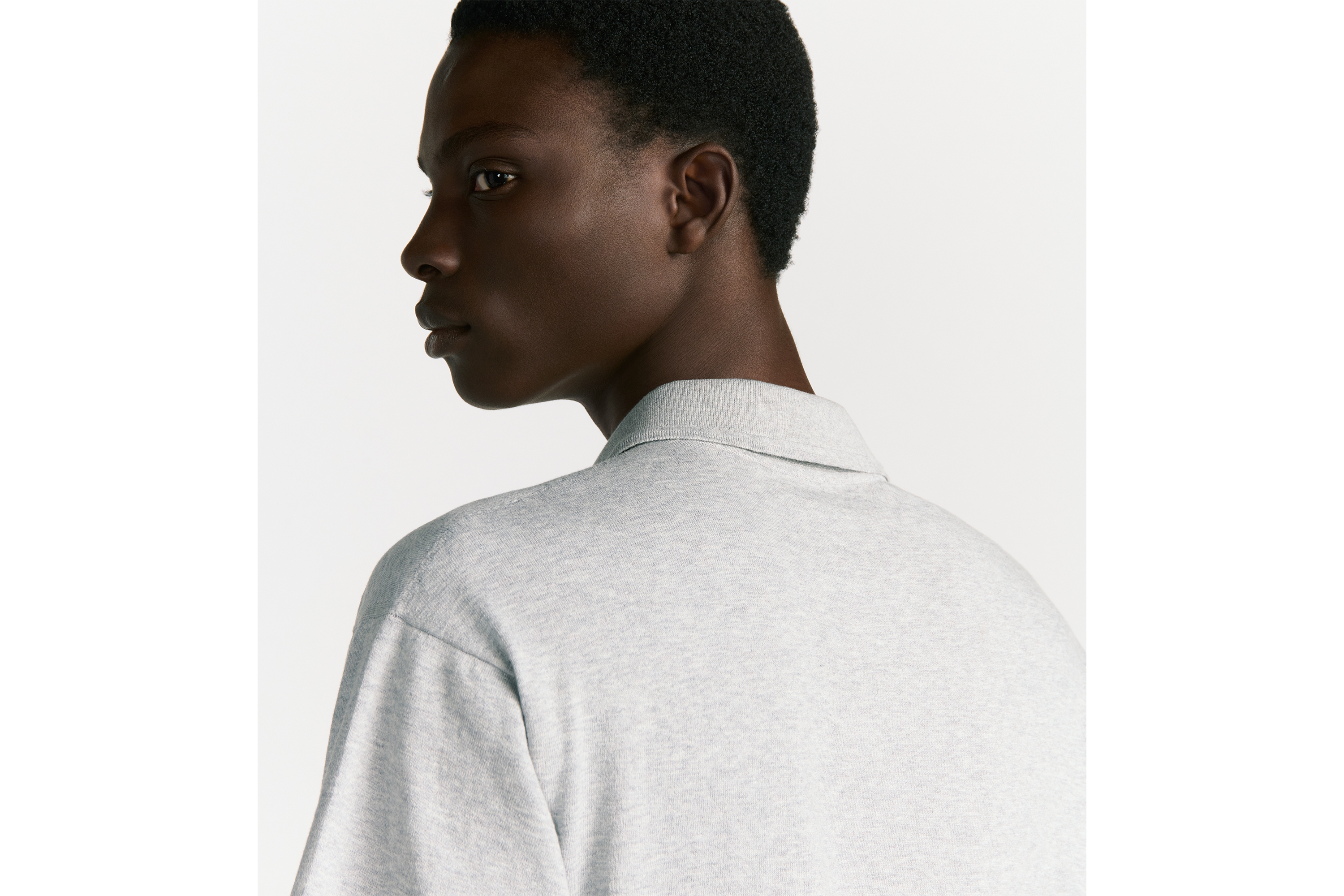 look_image_alt_prefix Dior Icons Poloshirt Baumwoll- und Seidenjersey in Grau E09