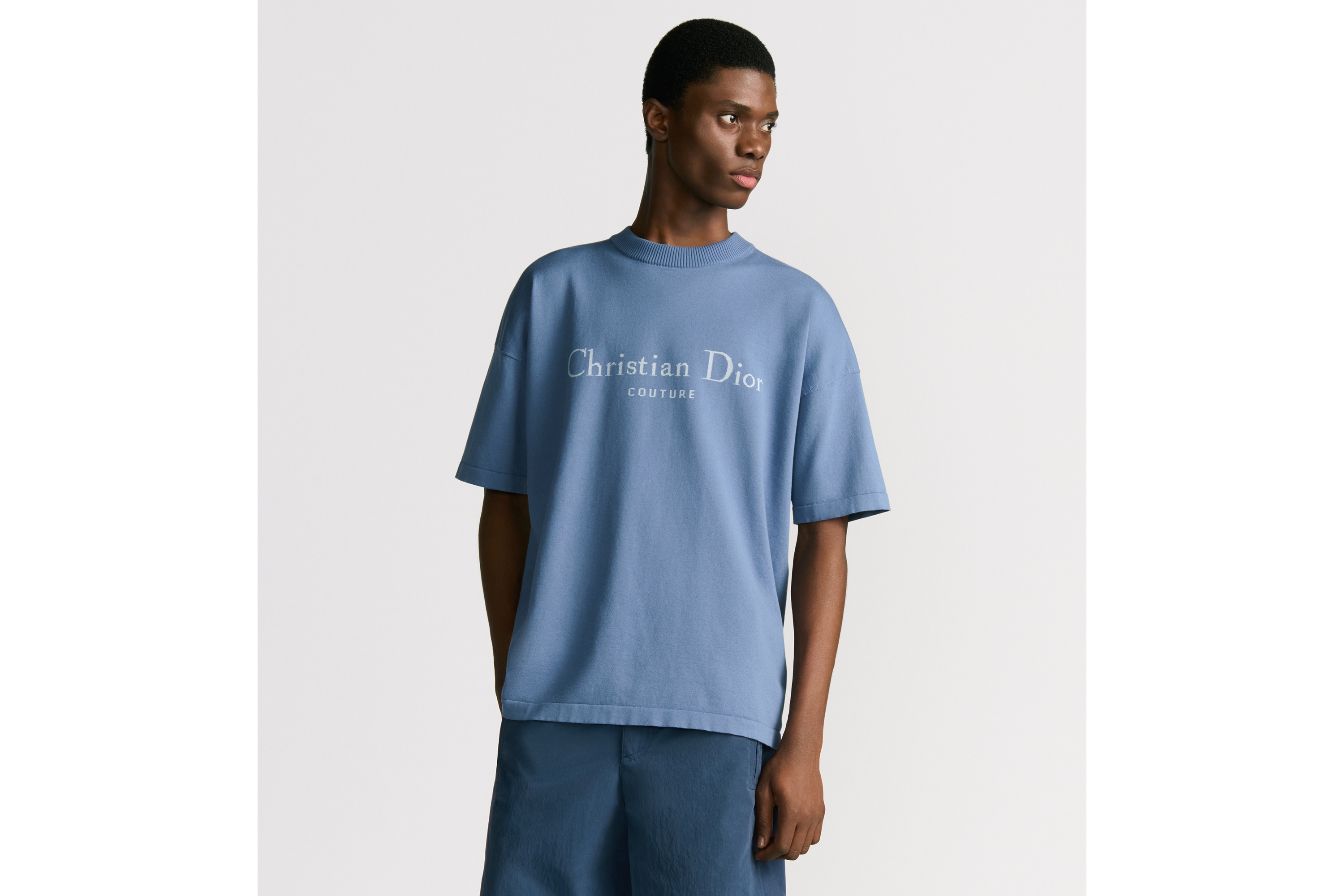 look_image_alt_prefix Christian Dior Couture T-Shirt, Relaxed Fit Baumwollstrick in Blau E07