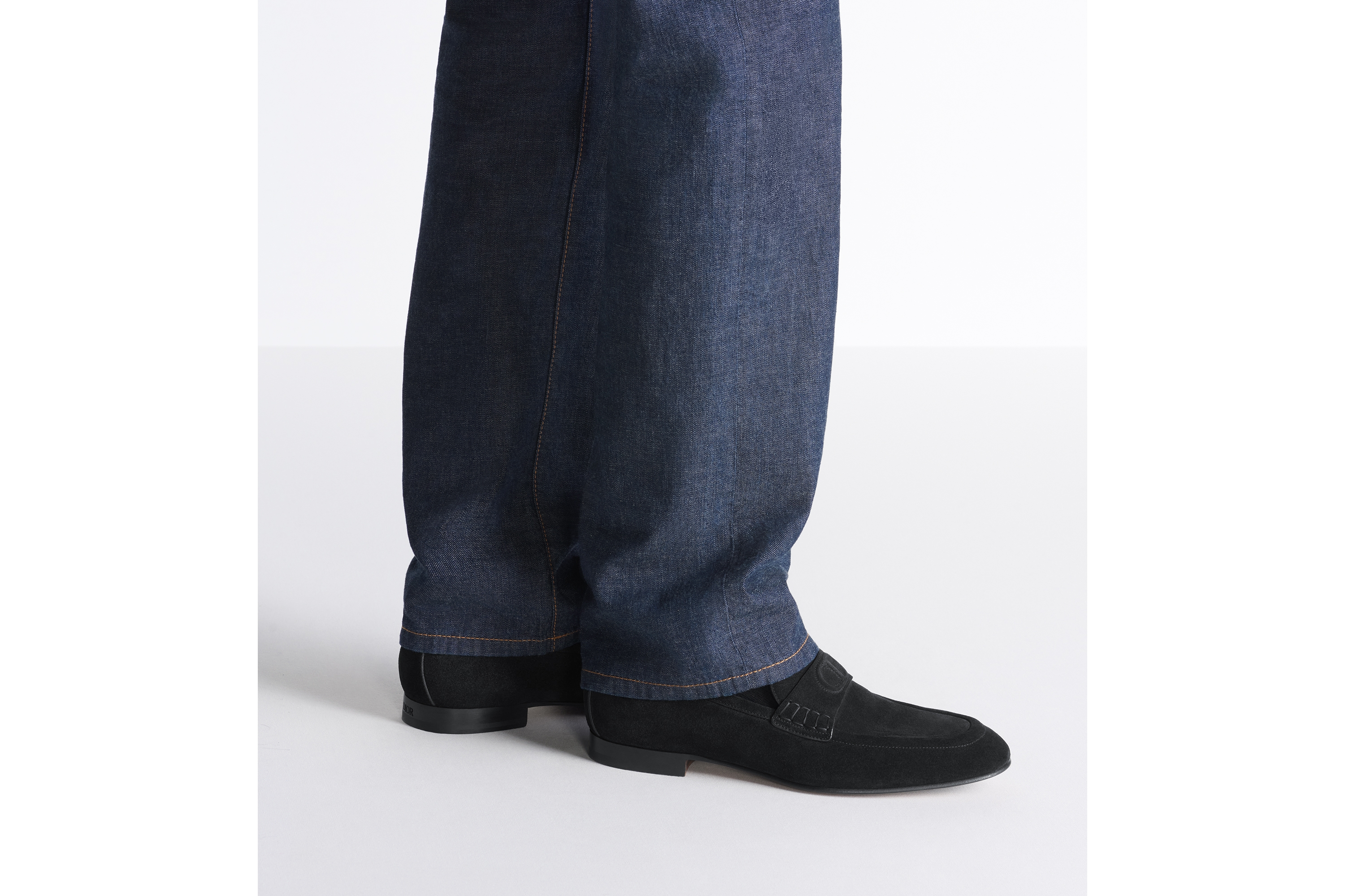 Look Mocassin Dior Timeless Flex Suède noir E23