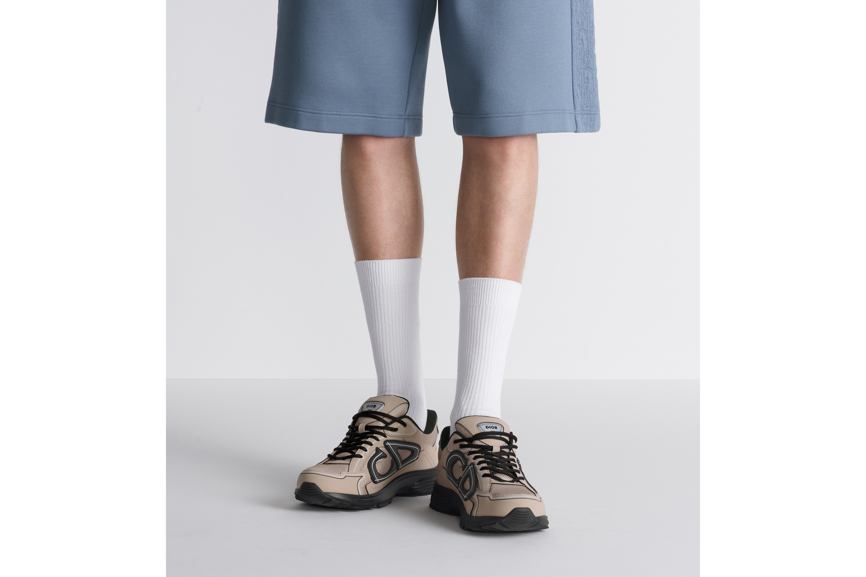 Look Sneaker B30 Countdown Maille technique beige et tissu technique beige E23