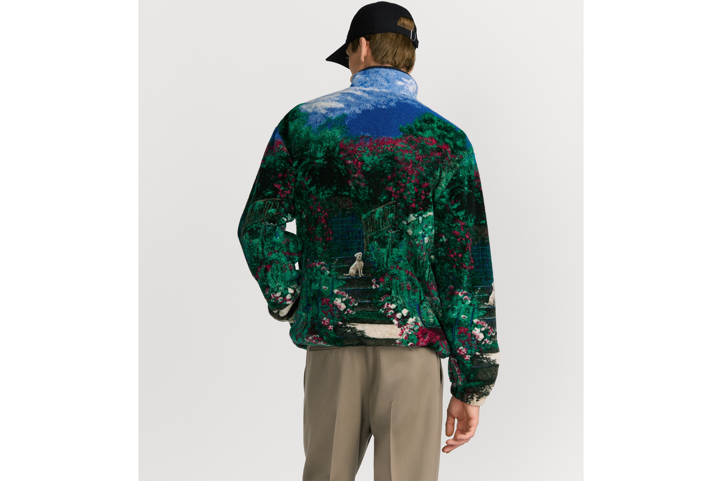 Dior Garden 刷毛上衣 拼色精純羊毛混紡刷毛布 E03