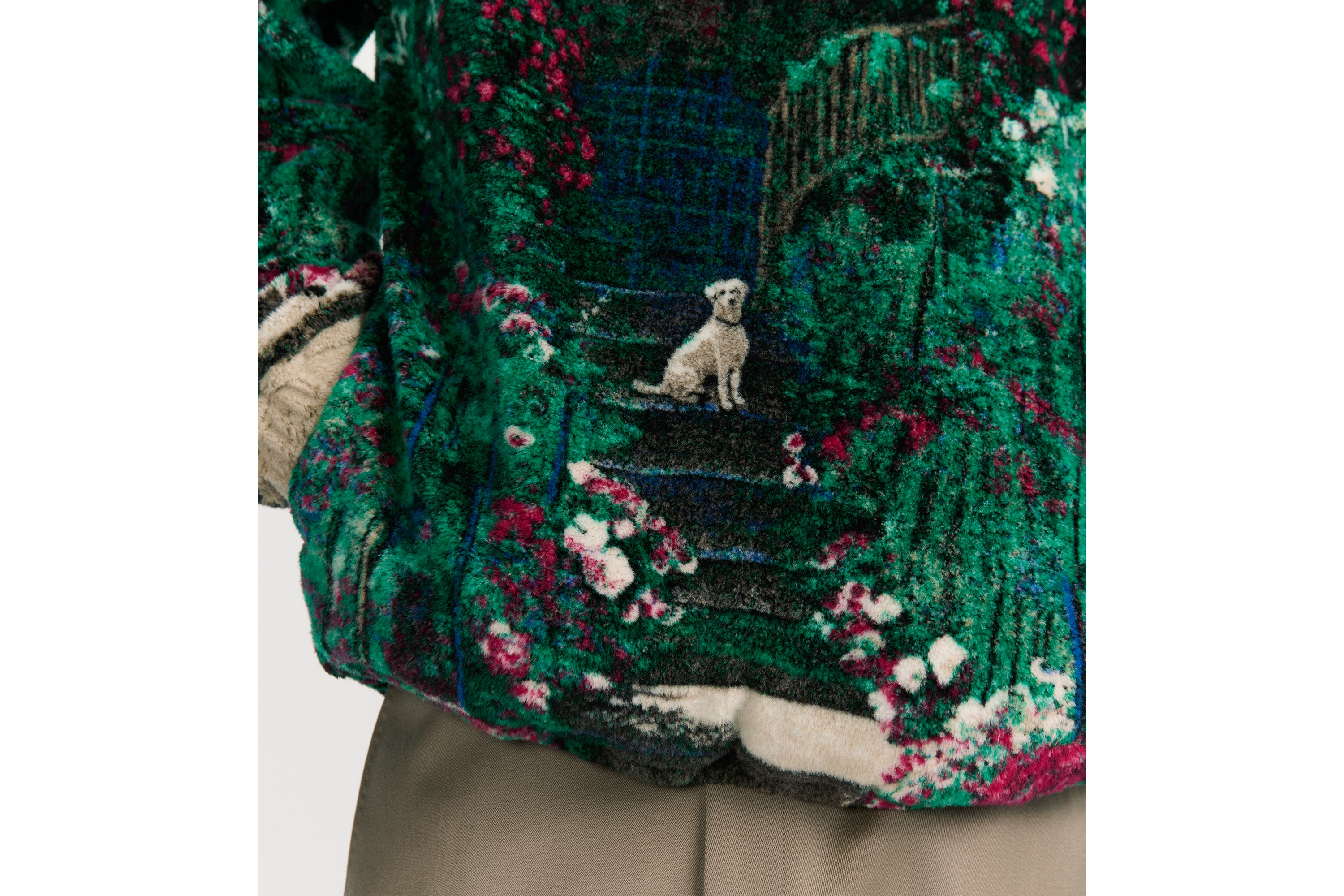 Look Polaire Dior Garden Molleton de laine vierge mélangée multicolore E04