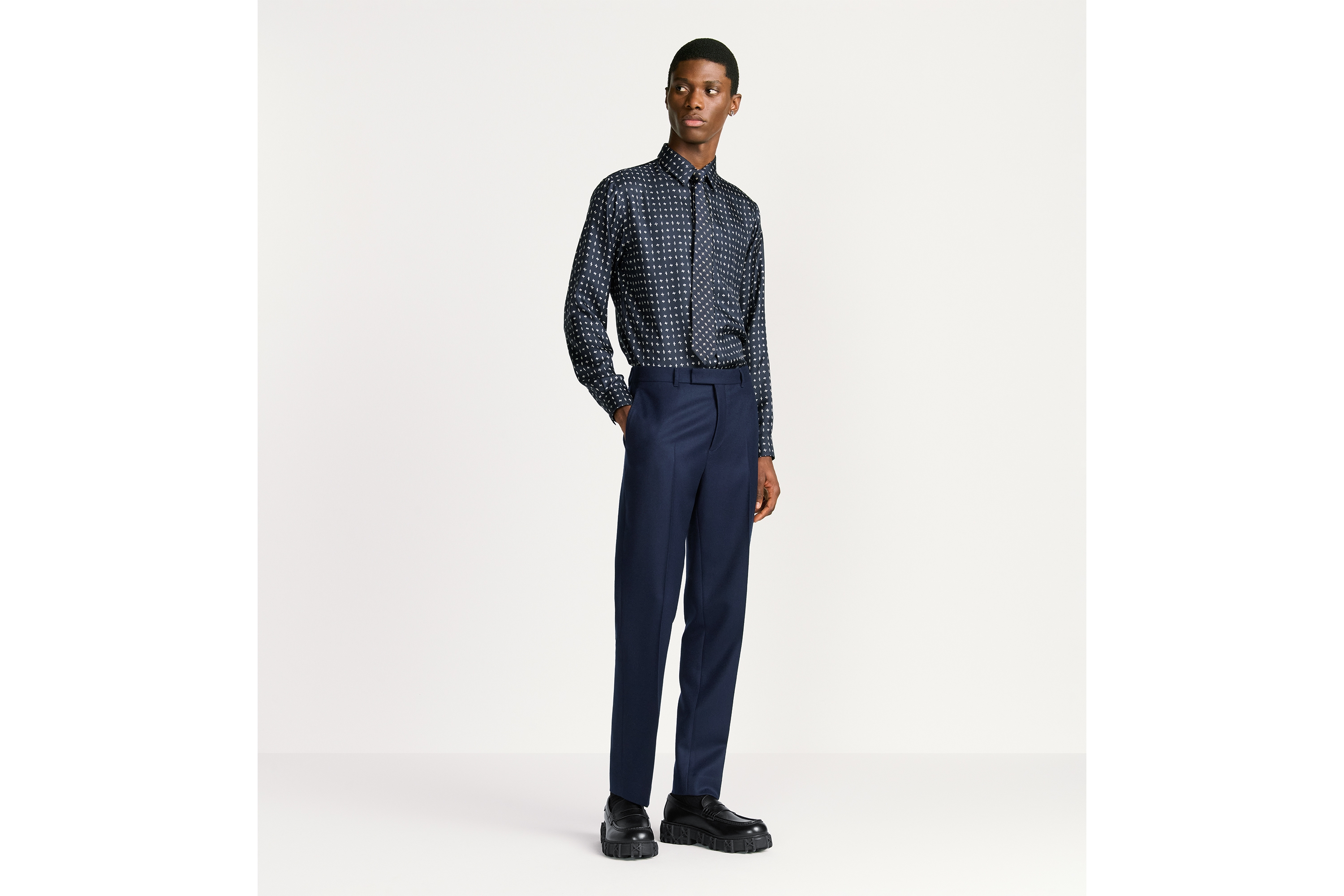 Shirt with Monsieur Dior Motif