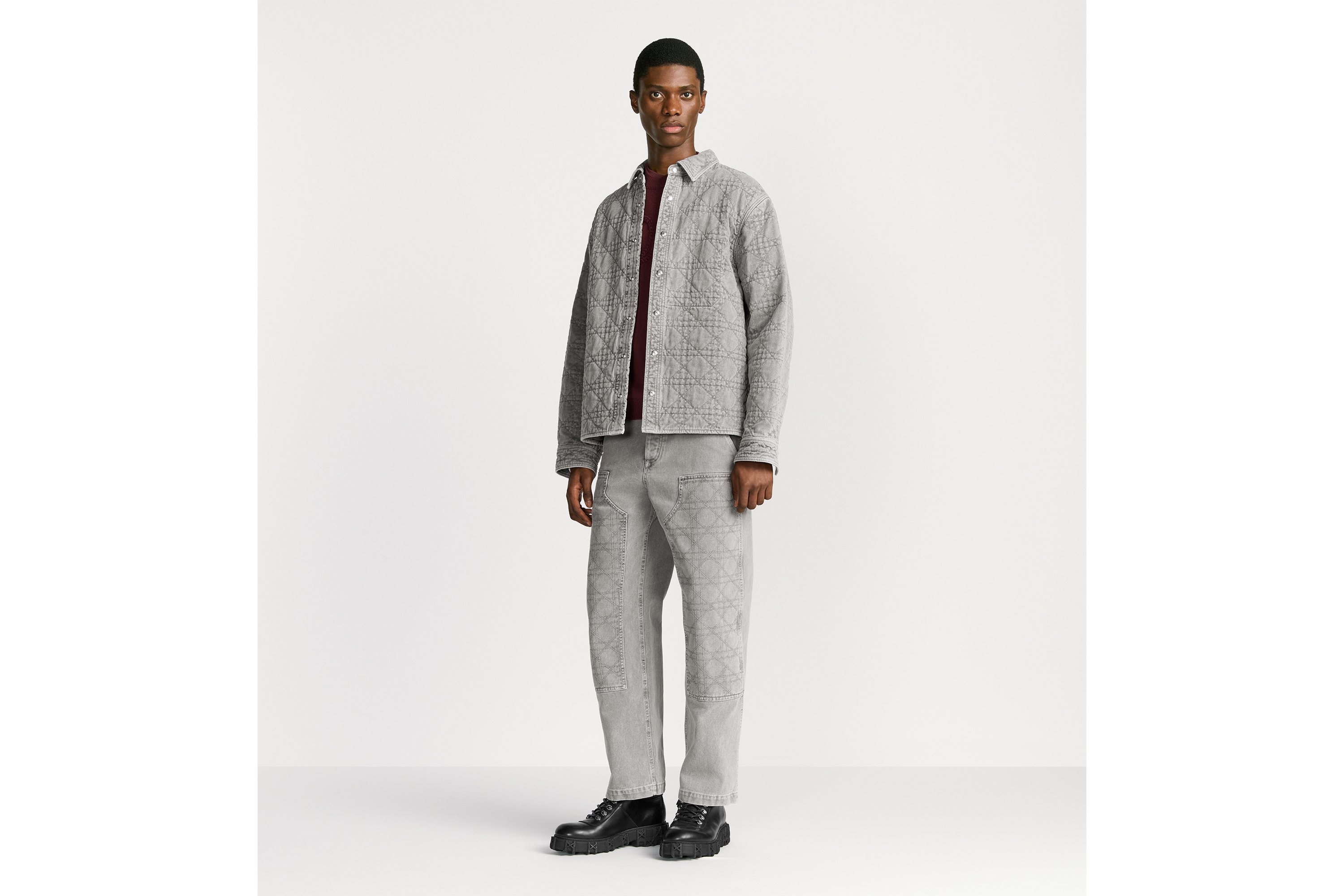 Look Cannage Carpenter Jeans Gray Cotton Twill E14