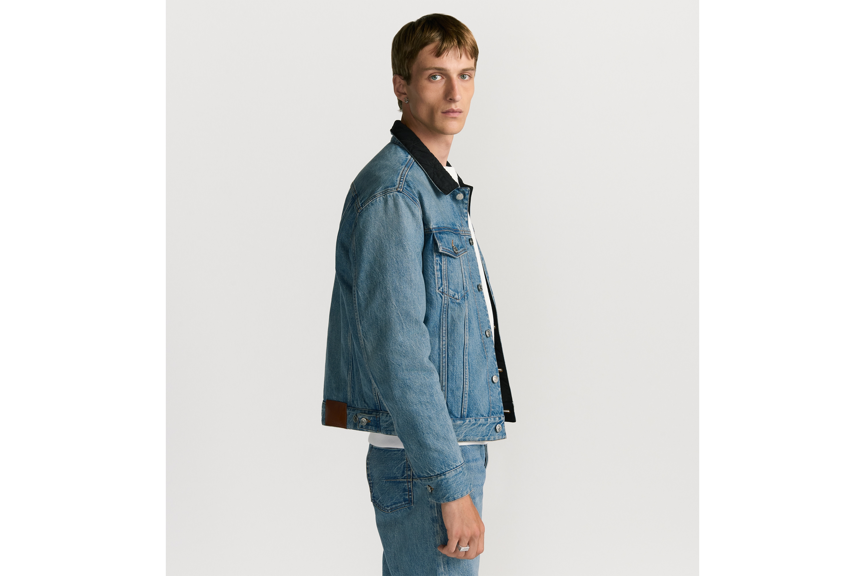Look Veste en jean réversible Cannage Sergé de coton bleu E01