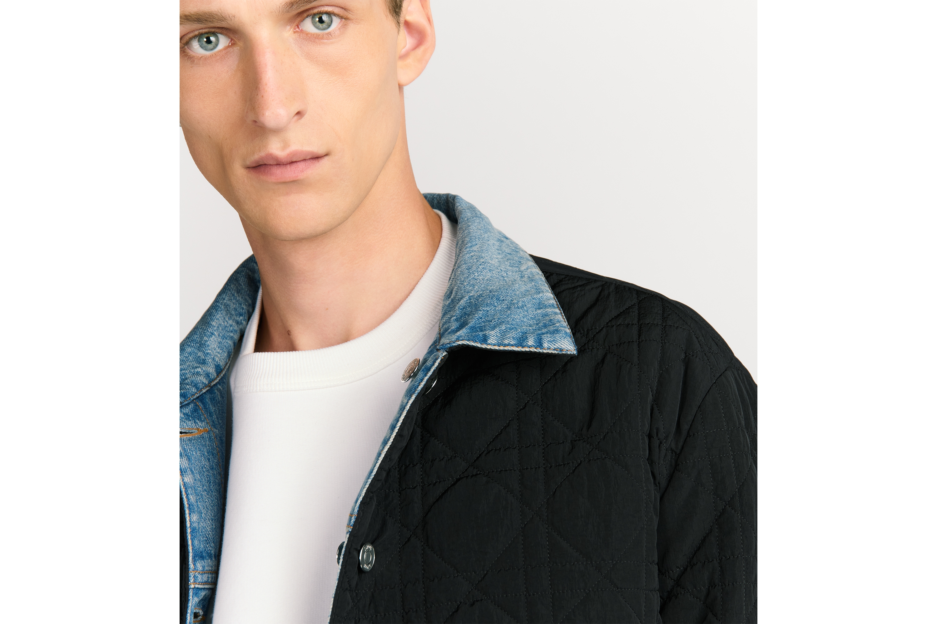 Look Veste en jean réversible Cannage Sergé de coton bleu E05