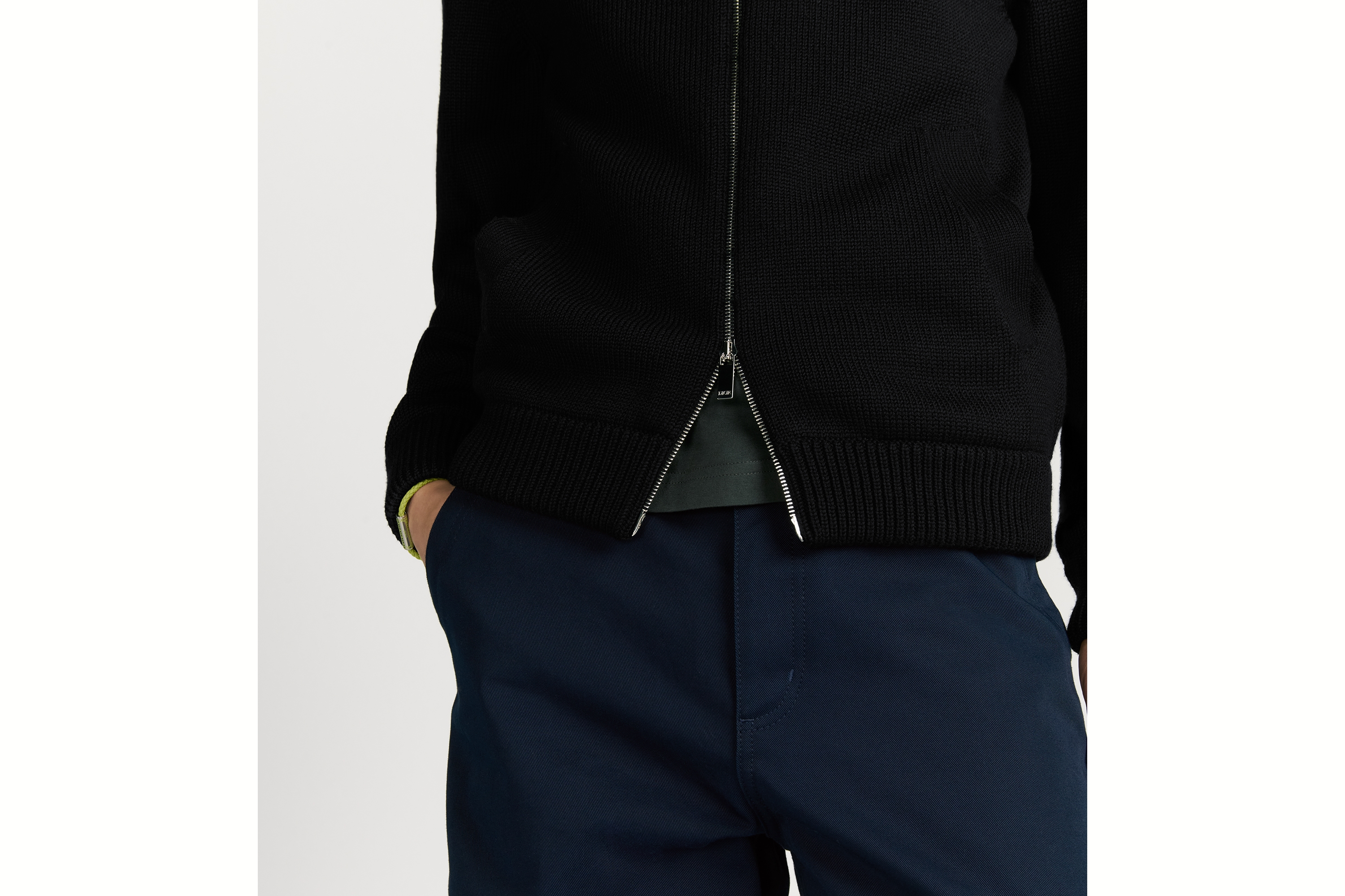 look_image_alt_prefix Dior Band Blouson Wolljersey in Schwarz E04