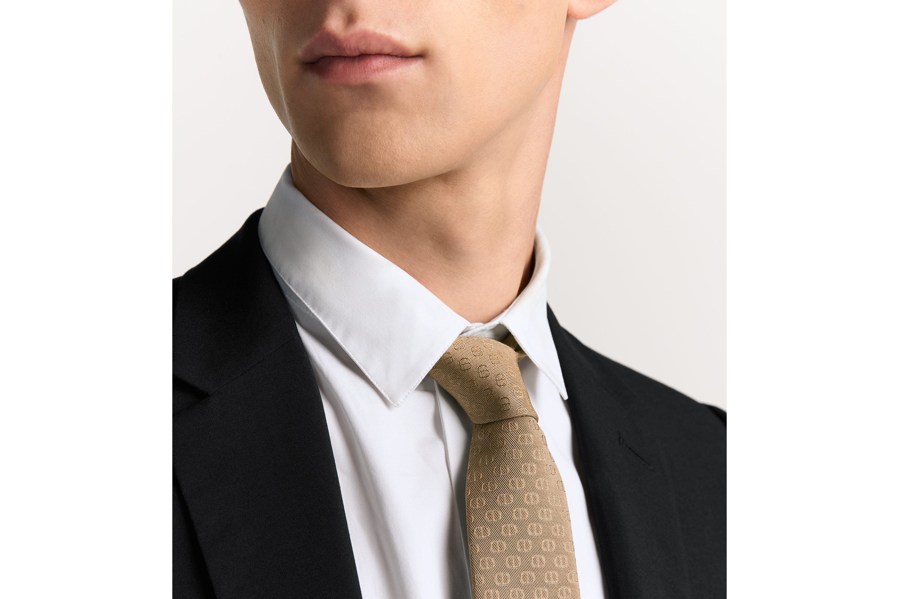 look_image_alt_prefix Stropdas met CD Icon Camelkleurige zijde E37