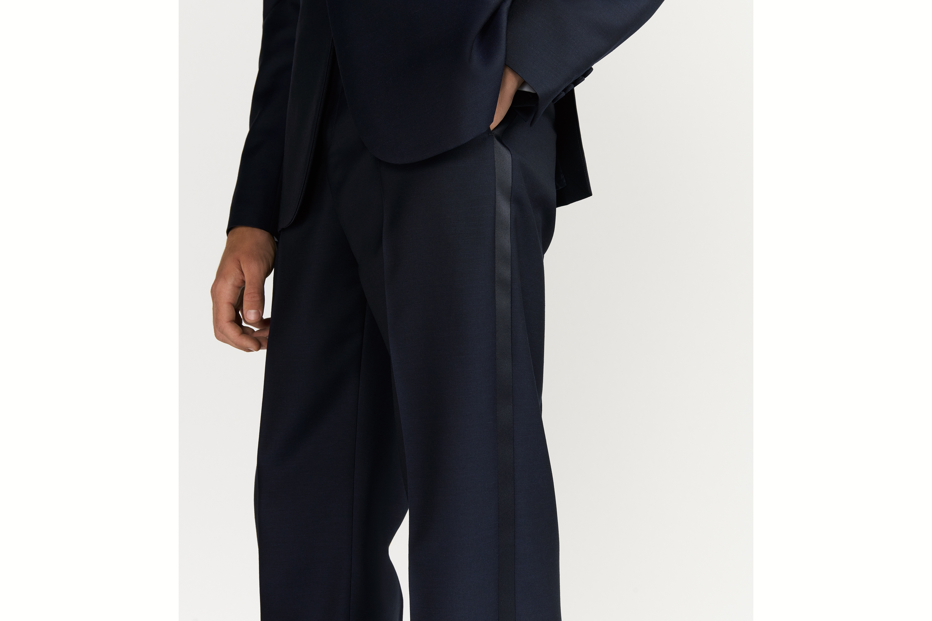 パンツ ウール & モヘヤ ジャカード E16