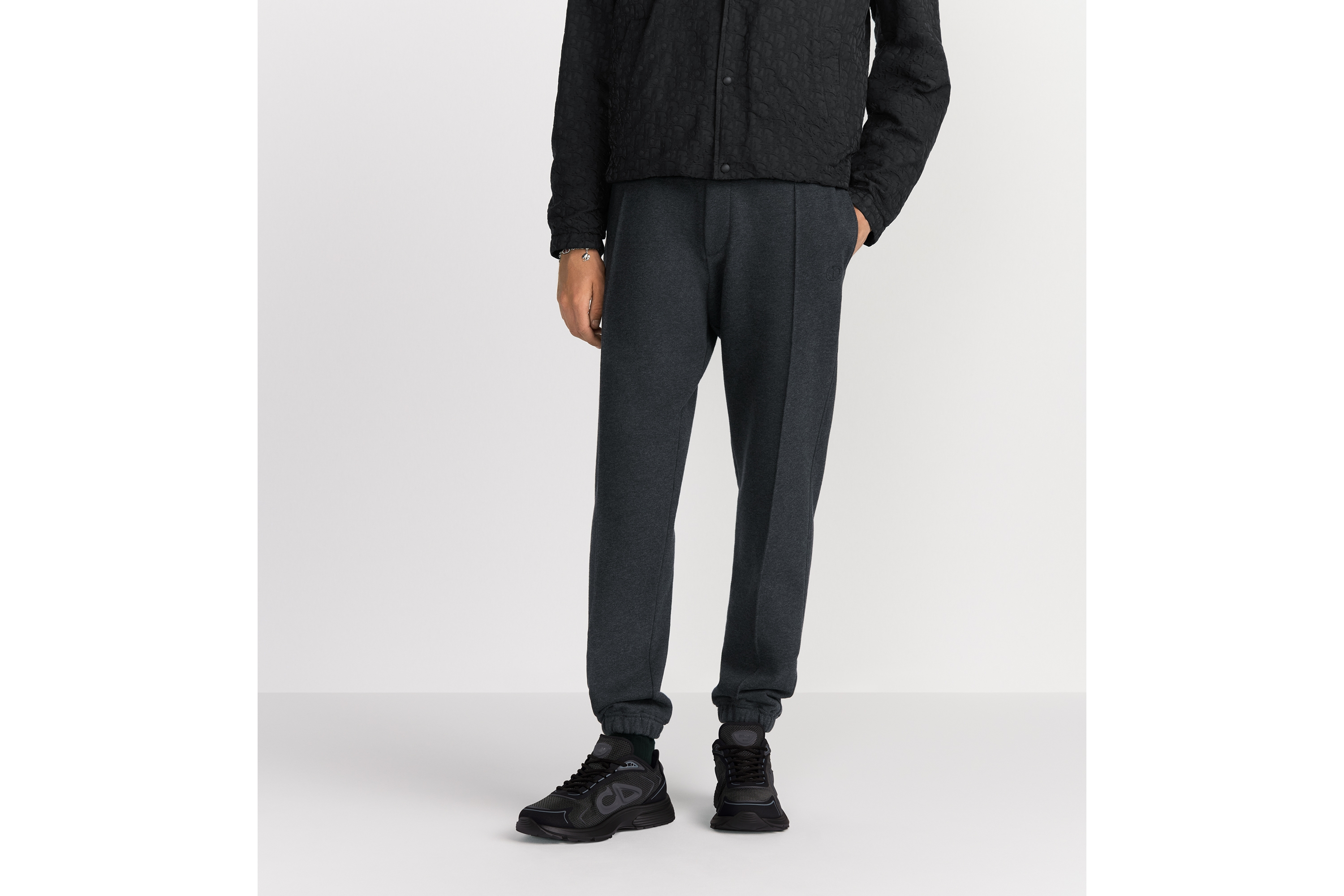 Look CD Icon Track Pants Deep Gray Cotton Fleece E13