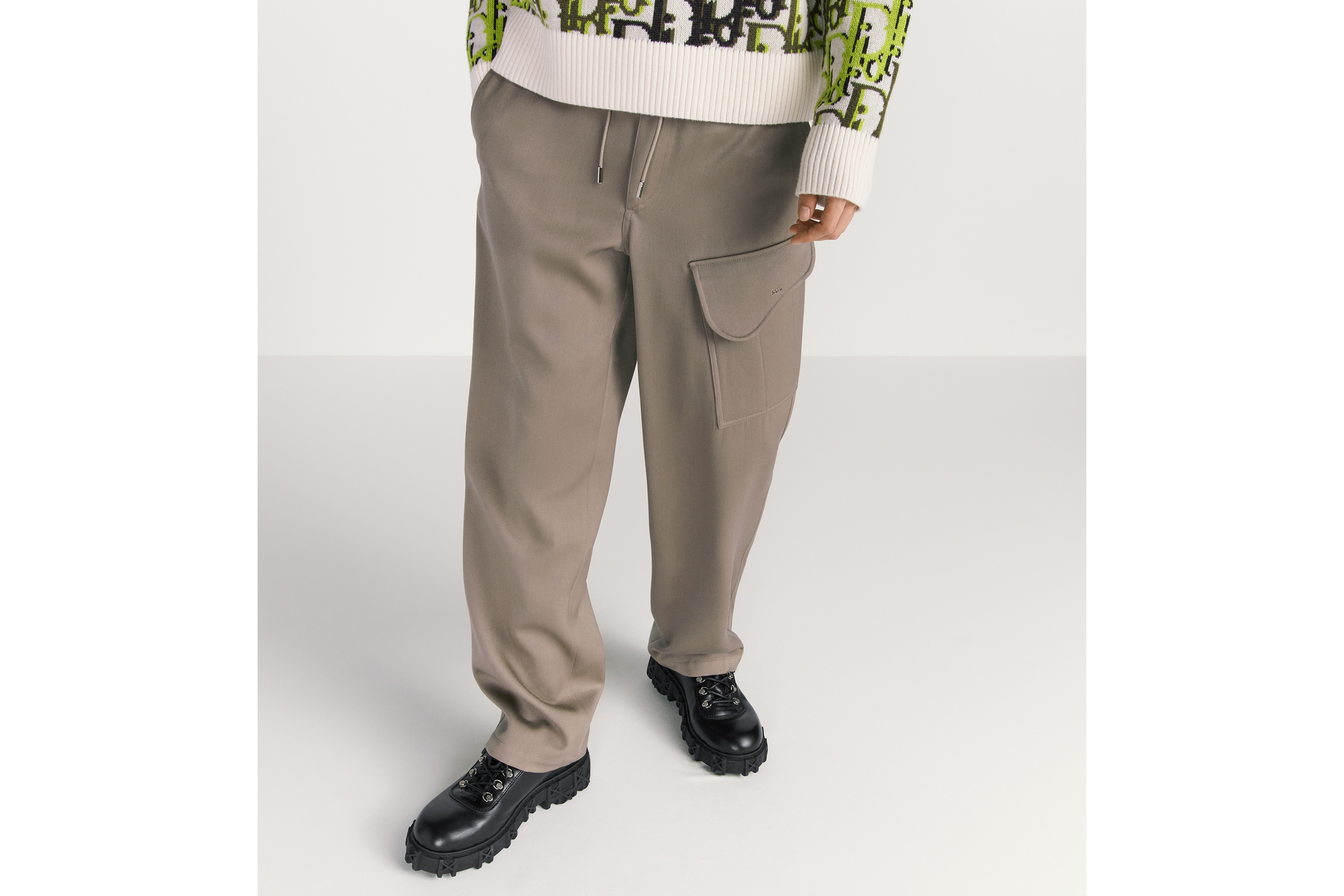 DIOR | Saddleポケット カーゴパンツ バージンウール ブレンド ギャバジン