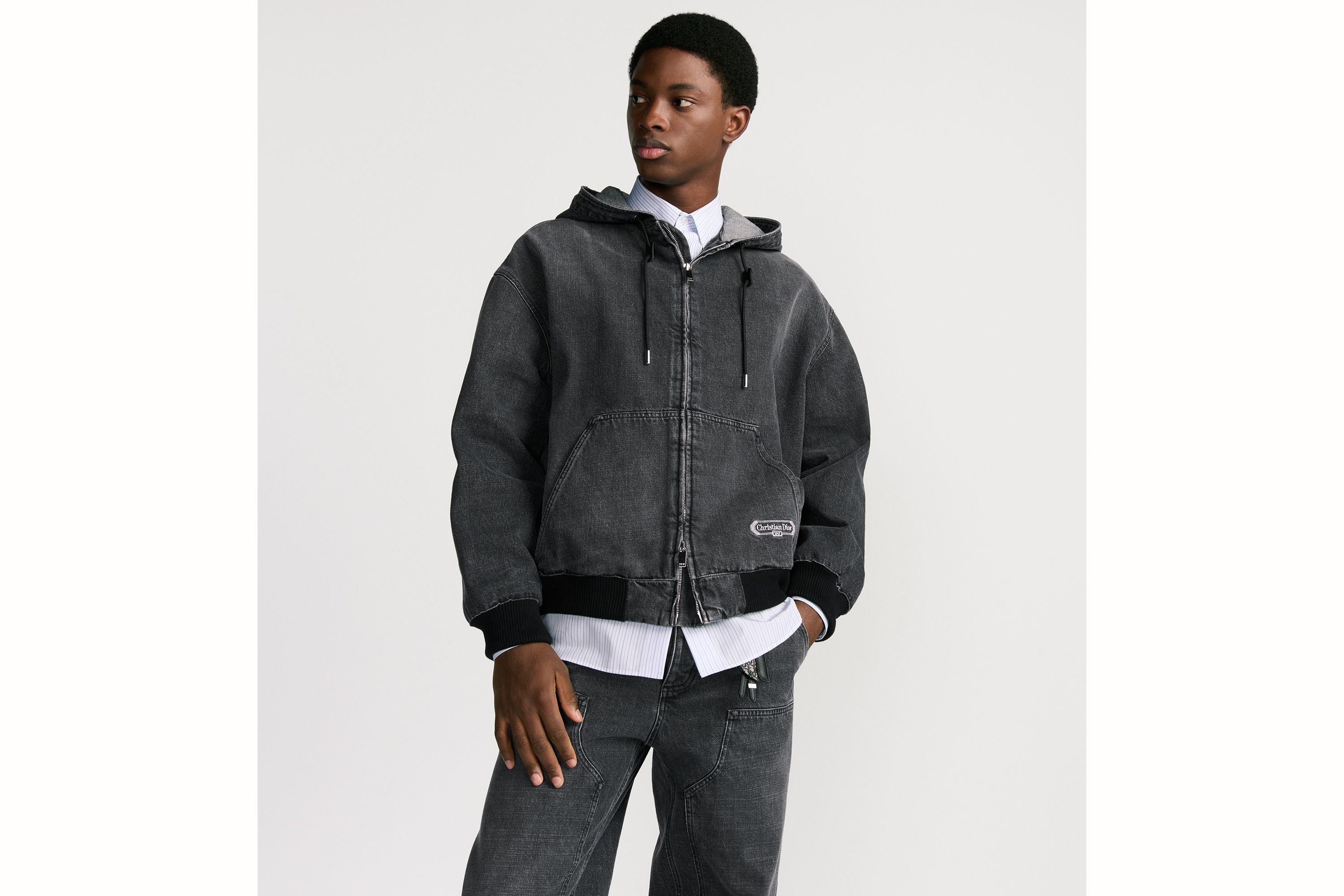 CD Box フード付き ブルゾンジャケット コットンツイル E07