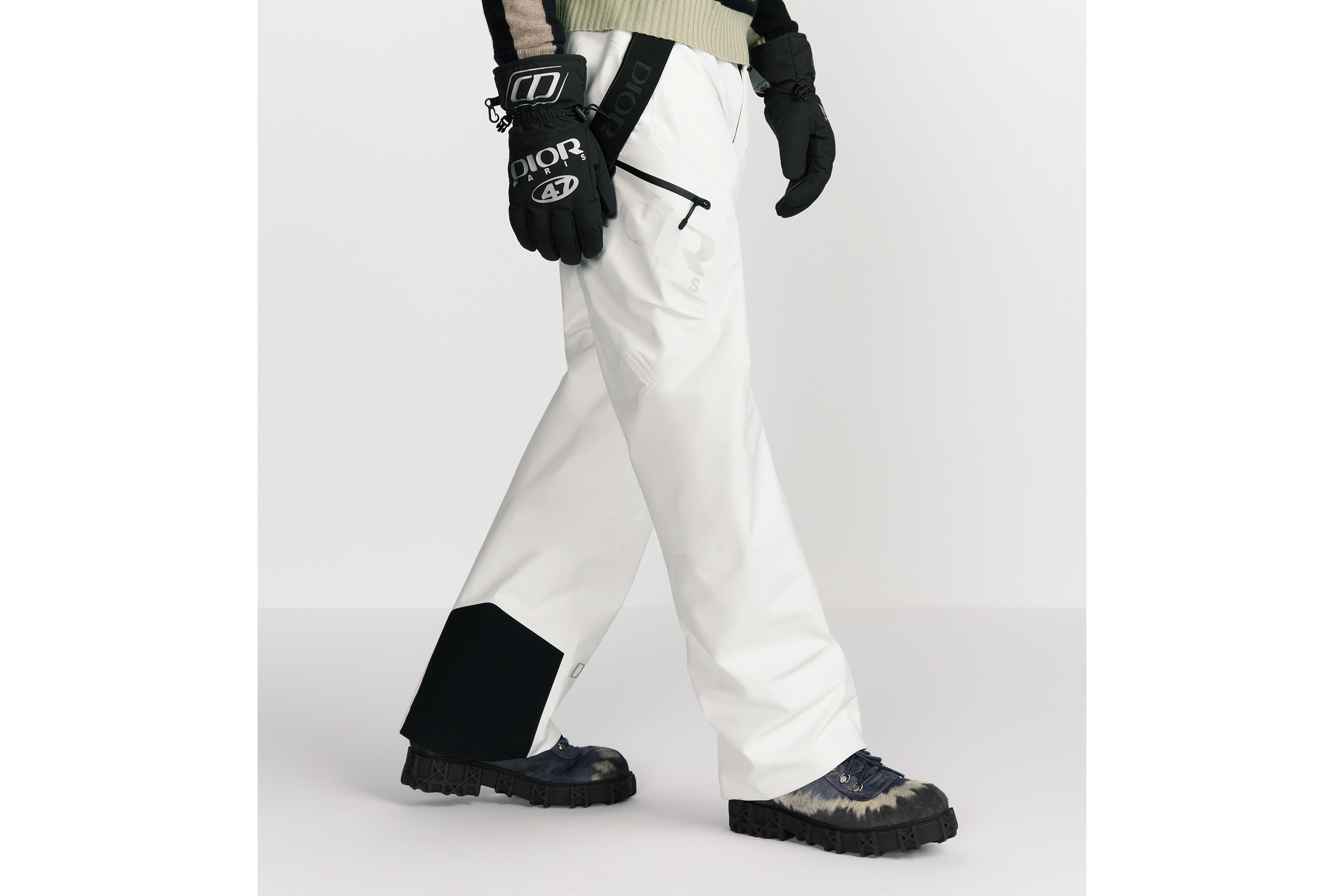 DIOR AND DESCENTE Ski Pants with Suspenders