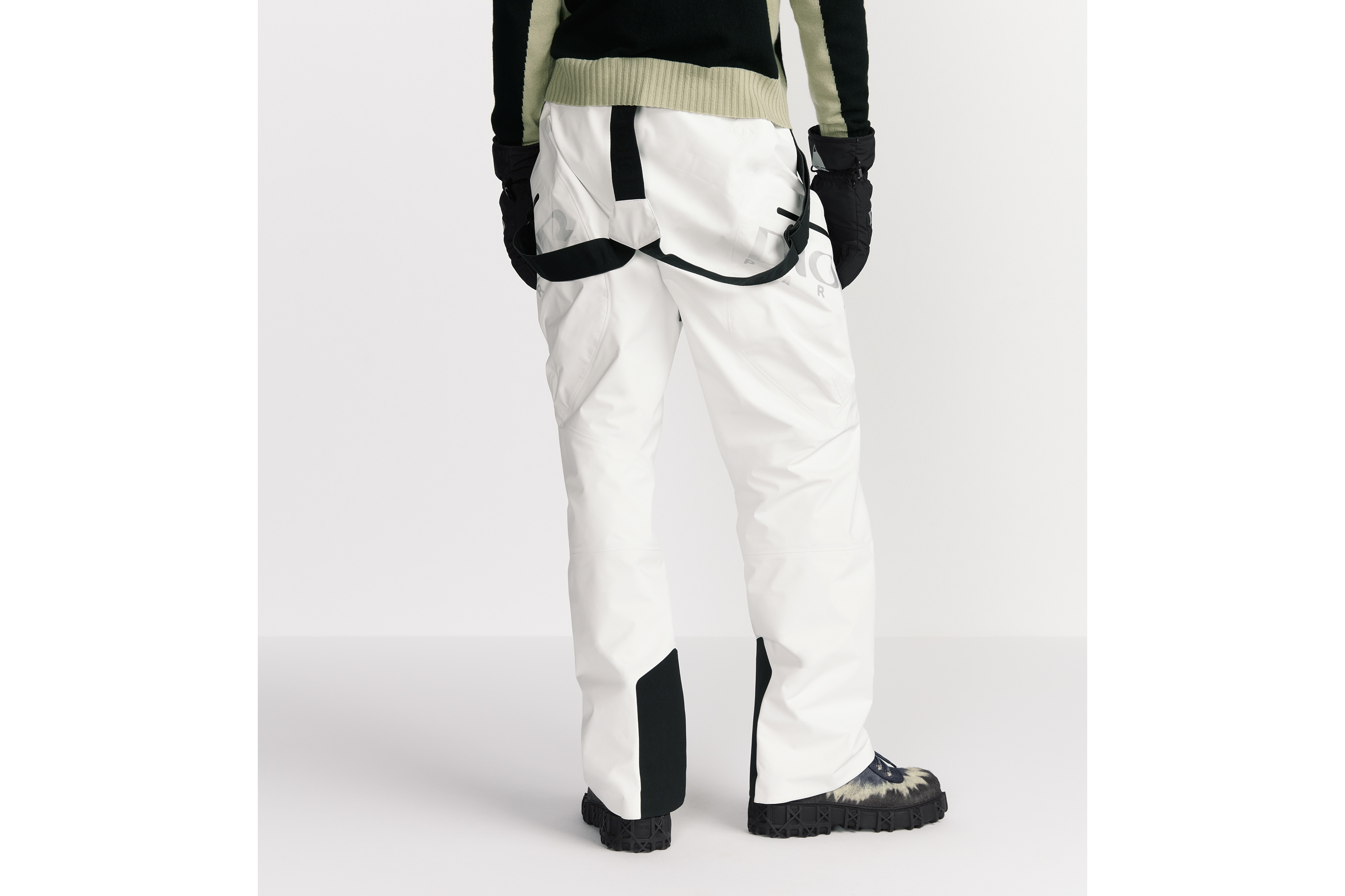 DIOR AND DESCENTE Ski Pants with Suspenders