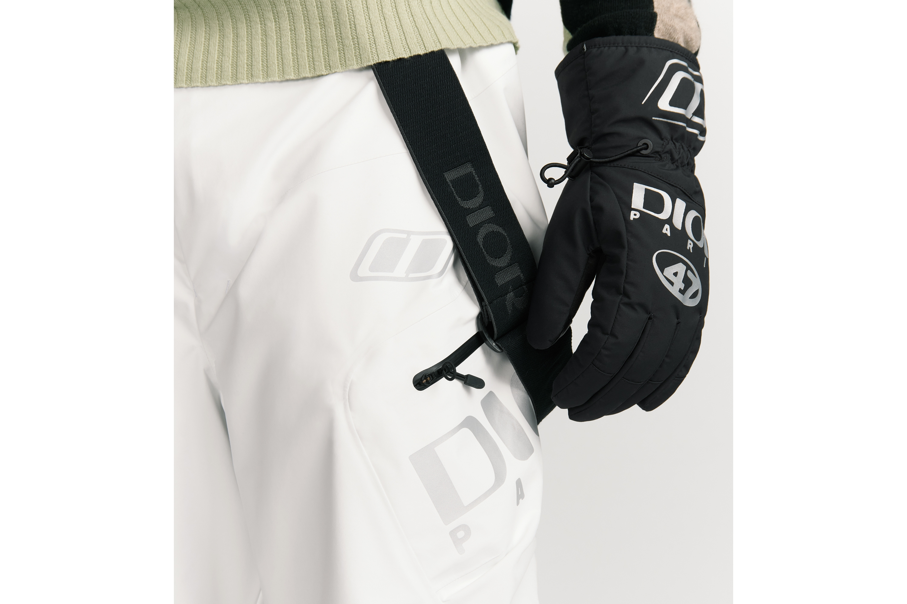 DIOR AND DESCENTE Ski Pants with Suspenders