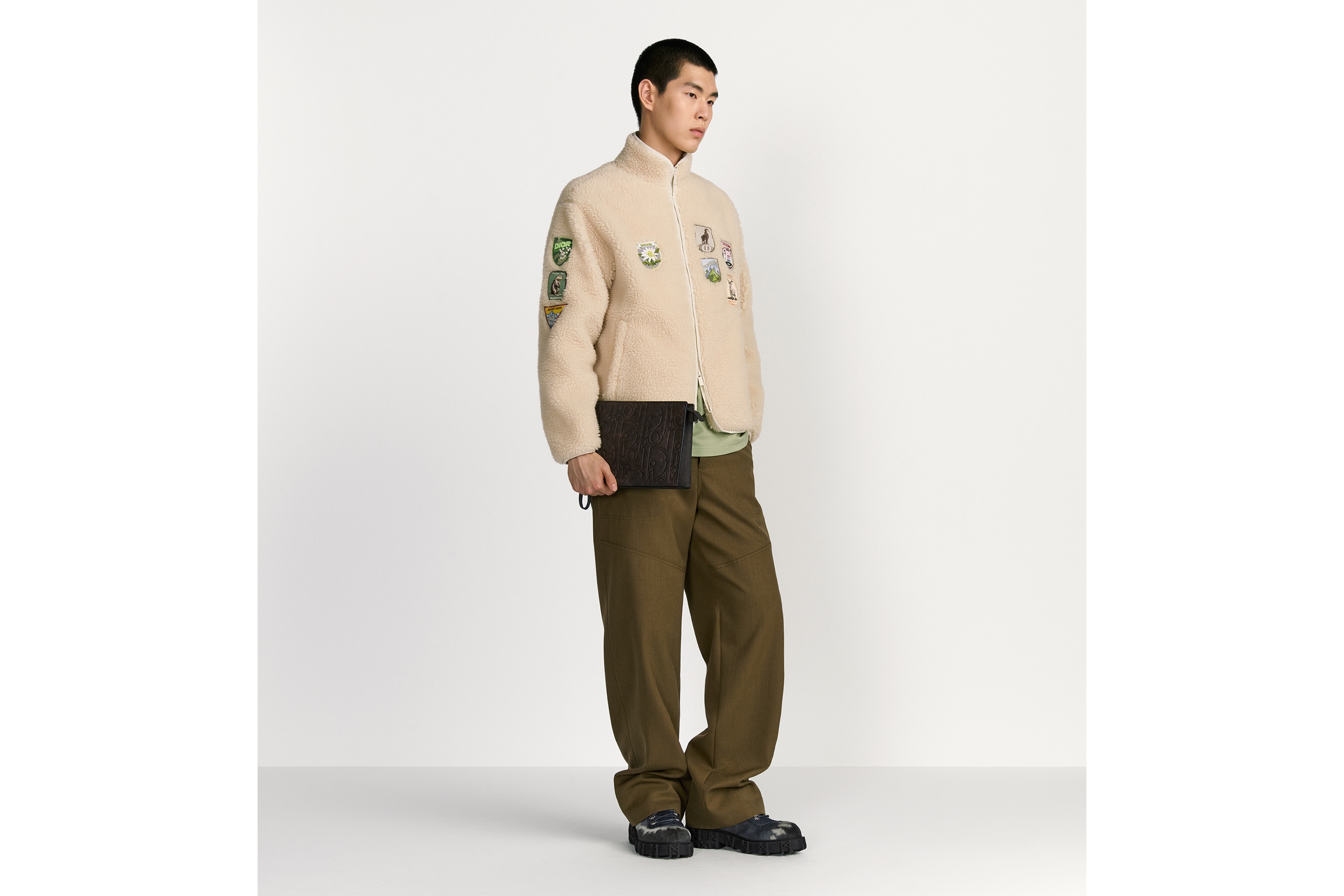 Christian Dior フリースポンチョ アイボリー Christian Dior