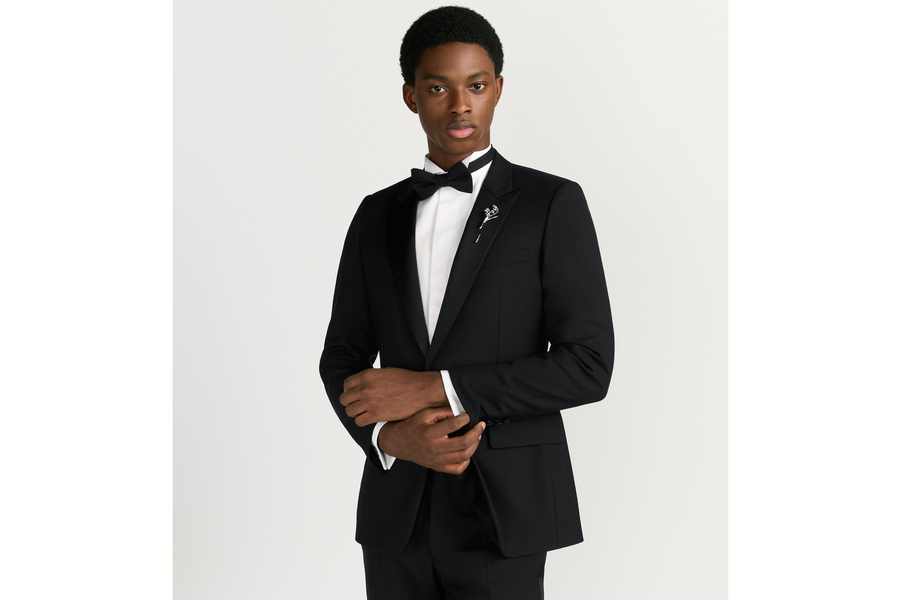 Lily of the Valley ブローチ 真鍮 & クリスタル E39