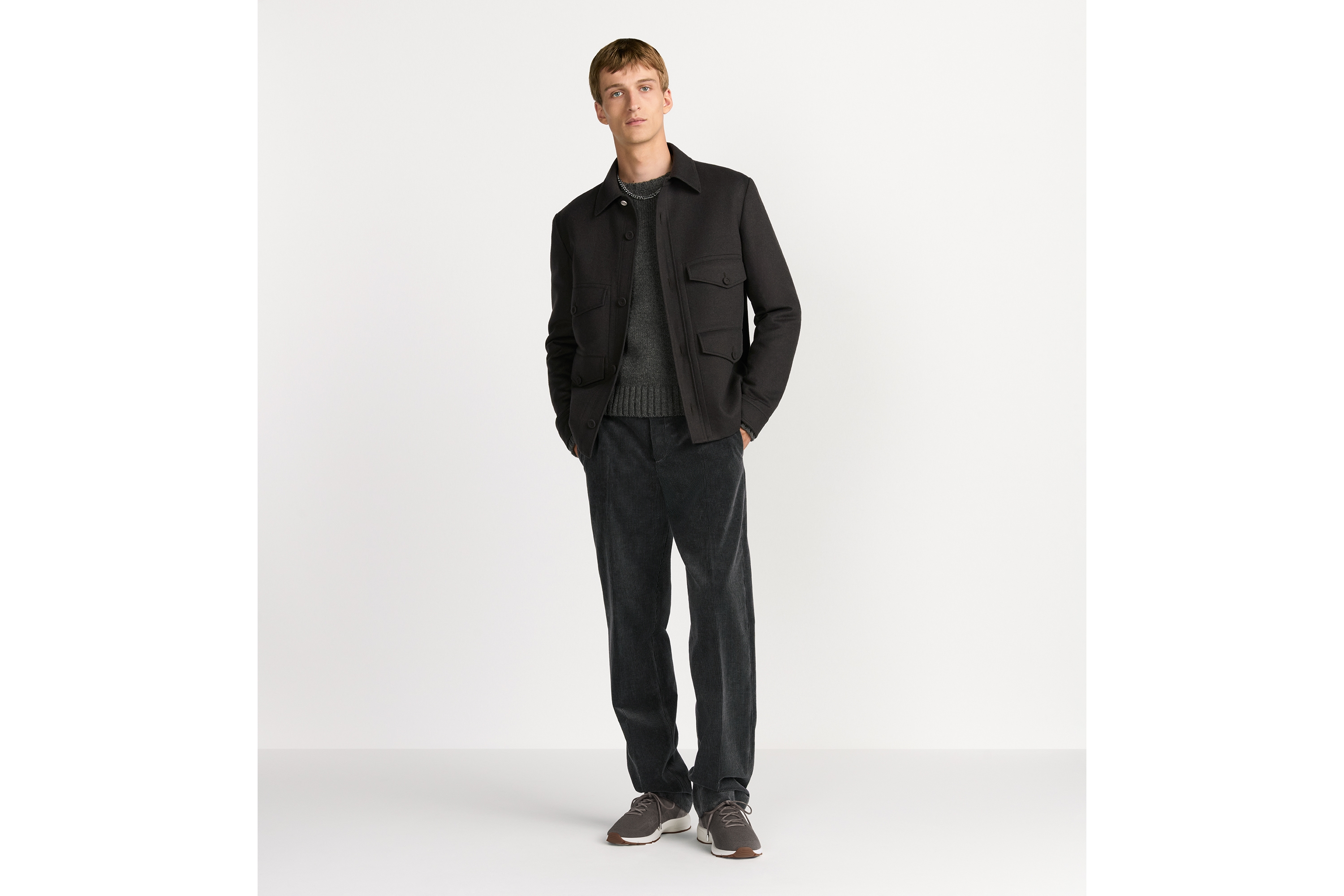 Look Dior Icons Safari Jacket Brown Cashmere and Mink E02