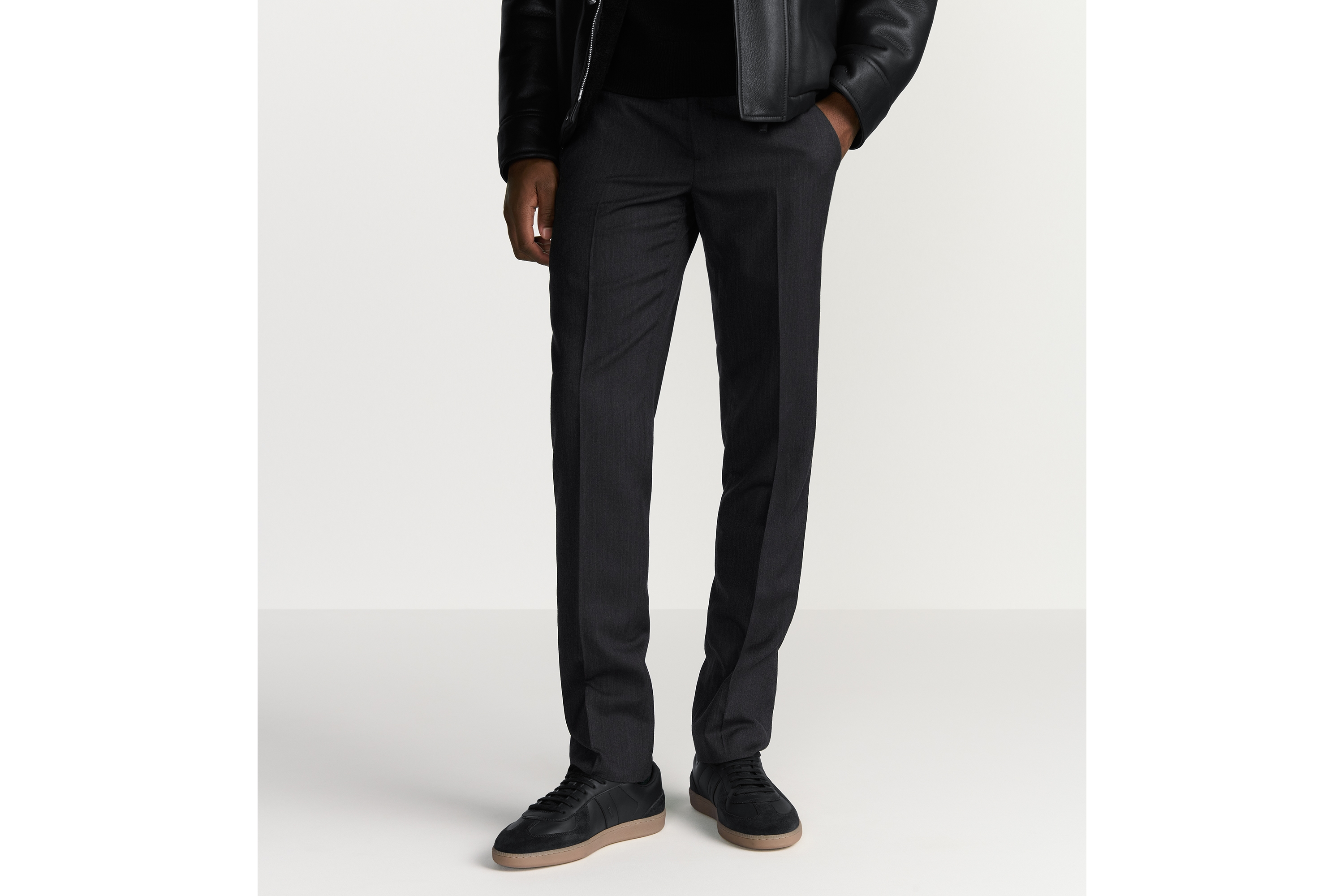 Dior Icons 팬츠 앤트러사이트 그레이 캐시미어 울 E13