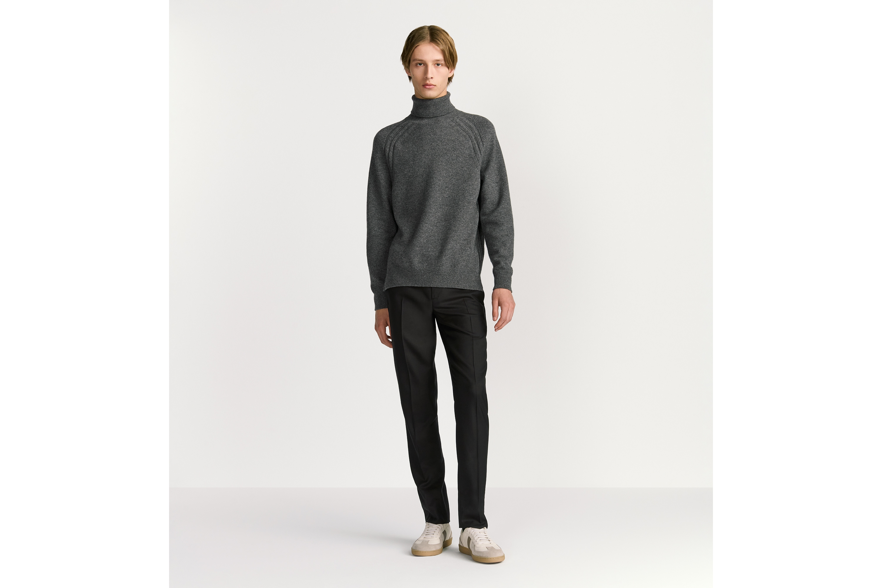 Look Dior Icons Sweater Gray Cashmere Jersey E08