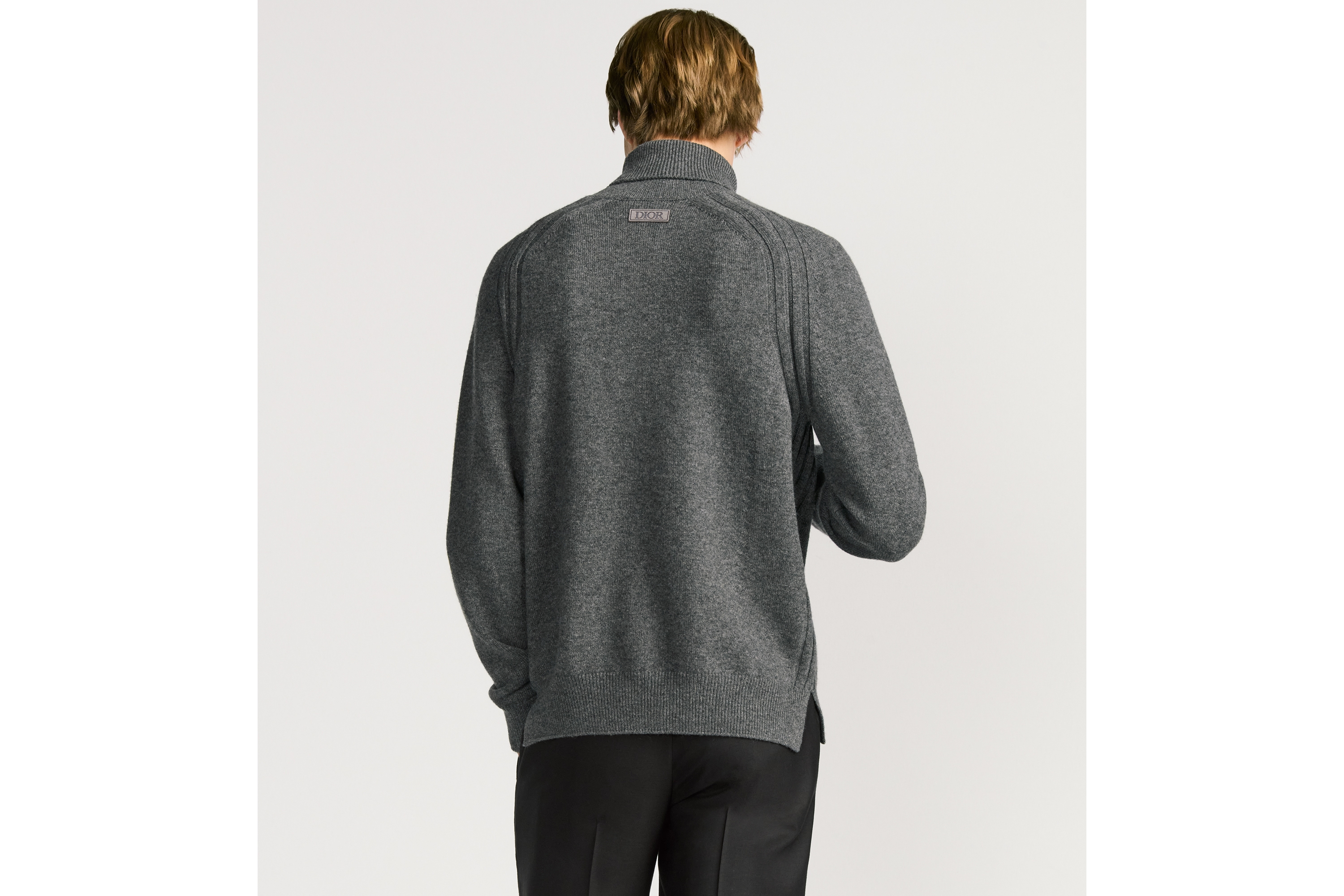 Look Dior Icons Sweater Gray Cashmere Jersey E09