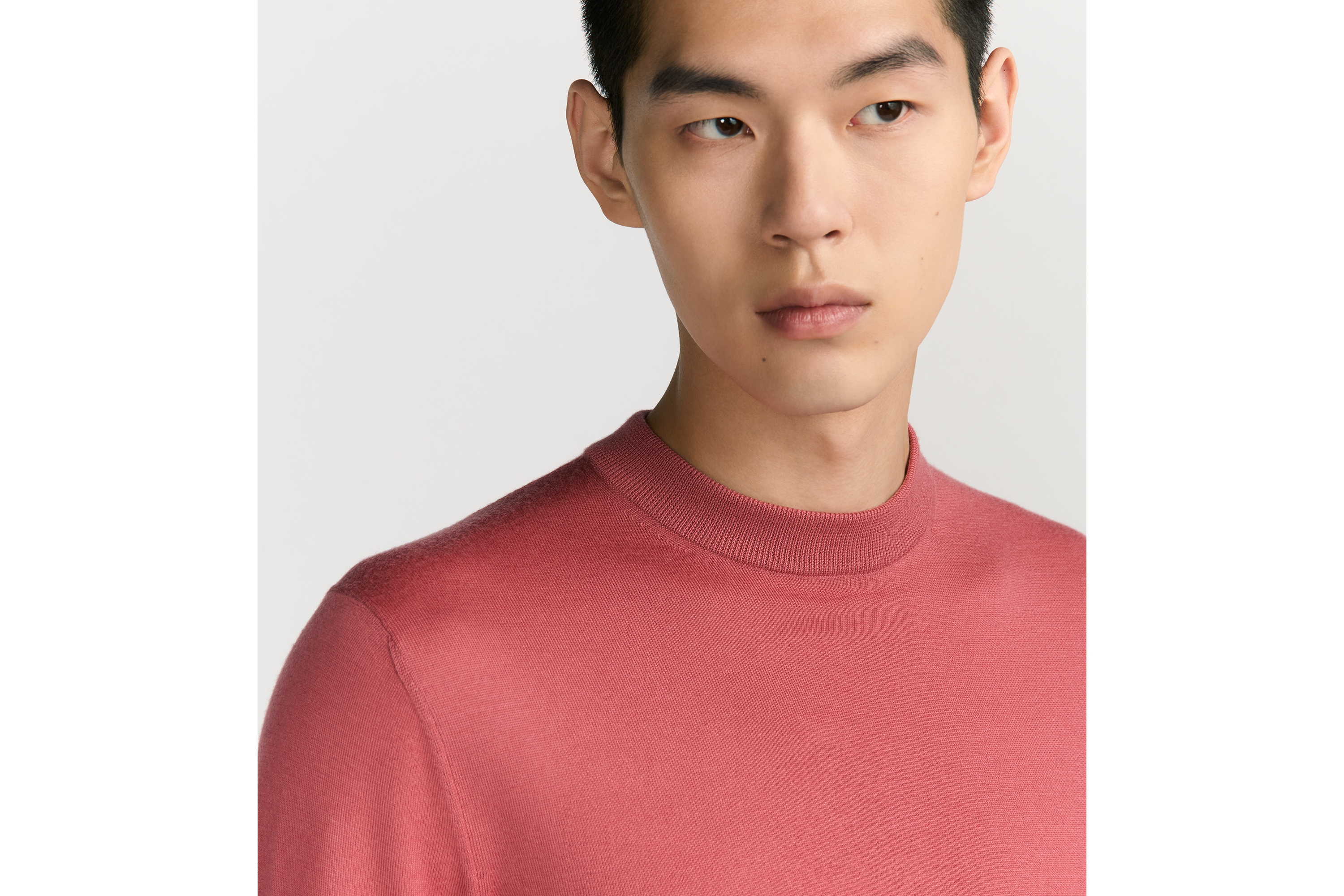 Look CD Icon Round Neck Sweater Pink Cashmere Jersey E10