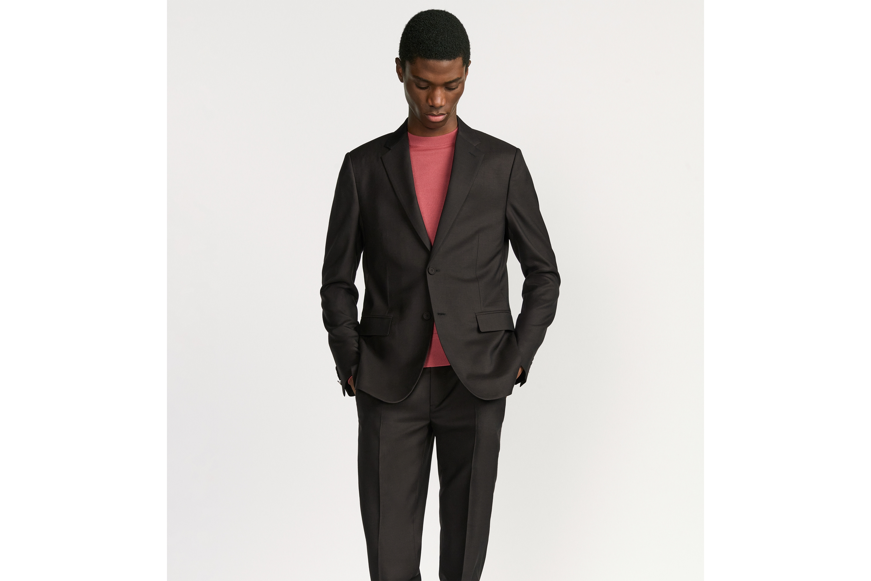 Dior Icons 재킷 브라운 캐시미어 울 트윌 E01