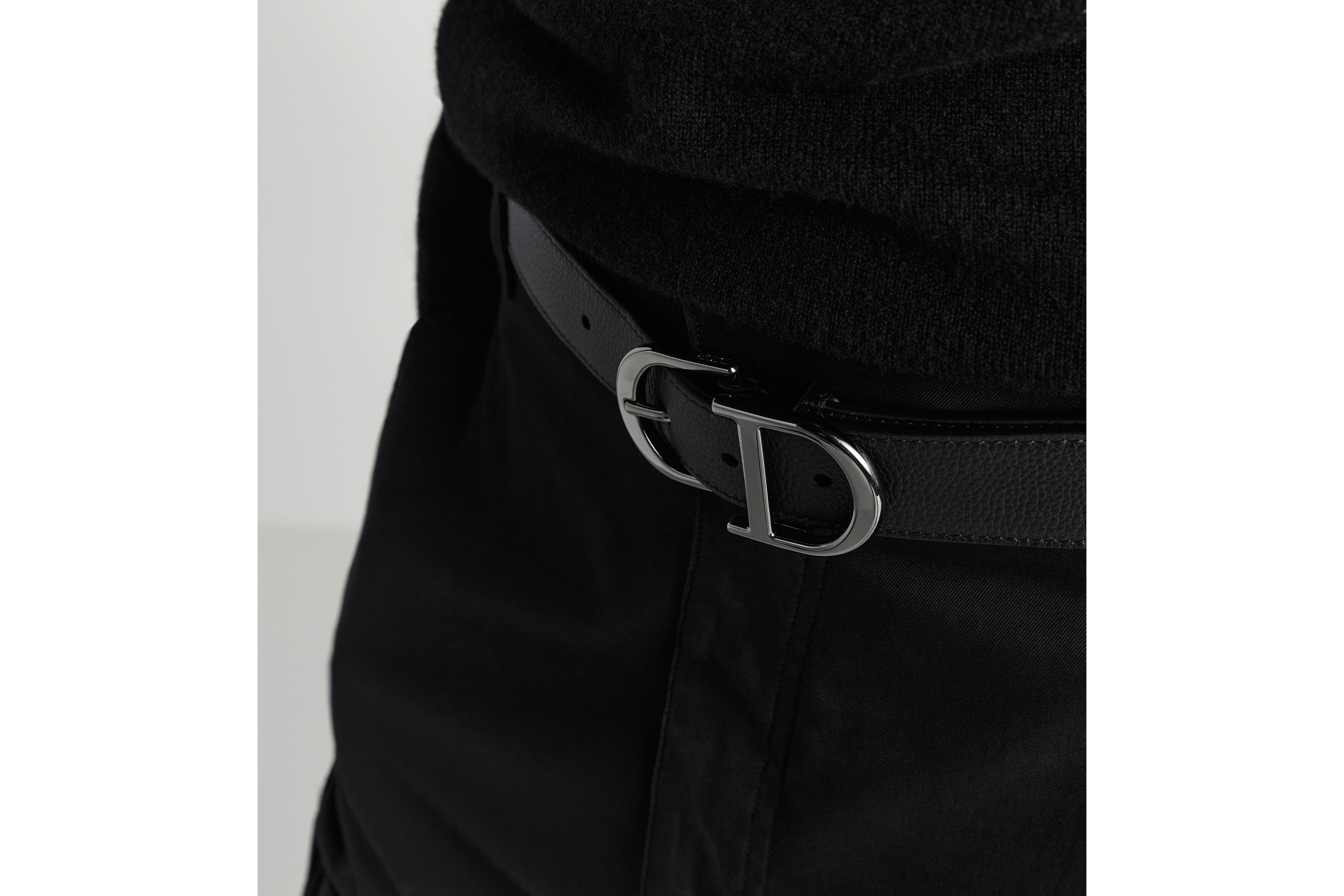 Look Belt Black Grained Calfskin, 33 MM E46