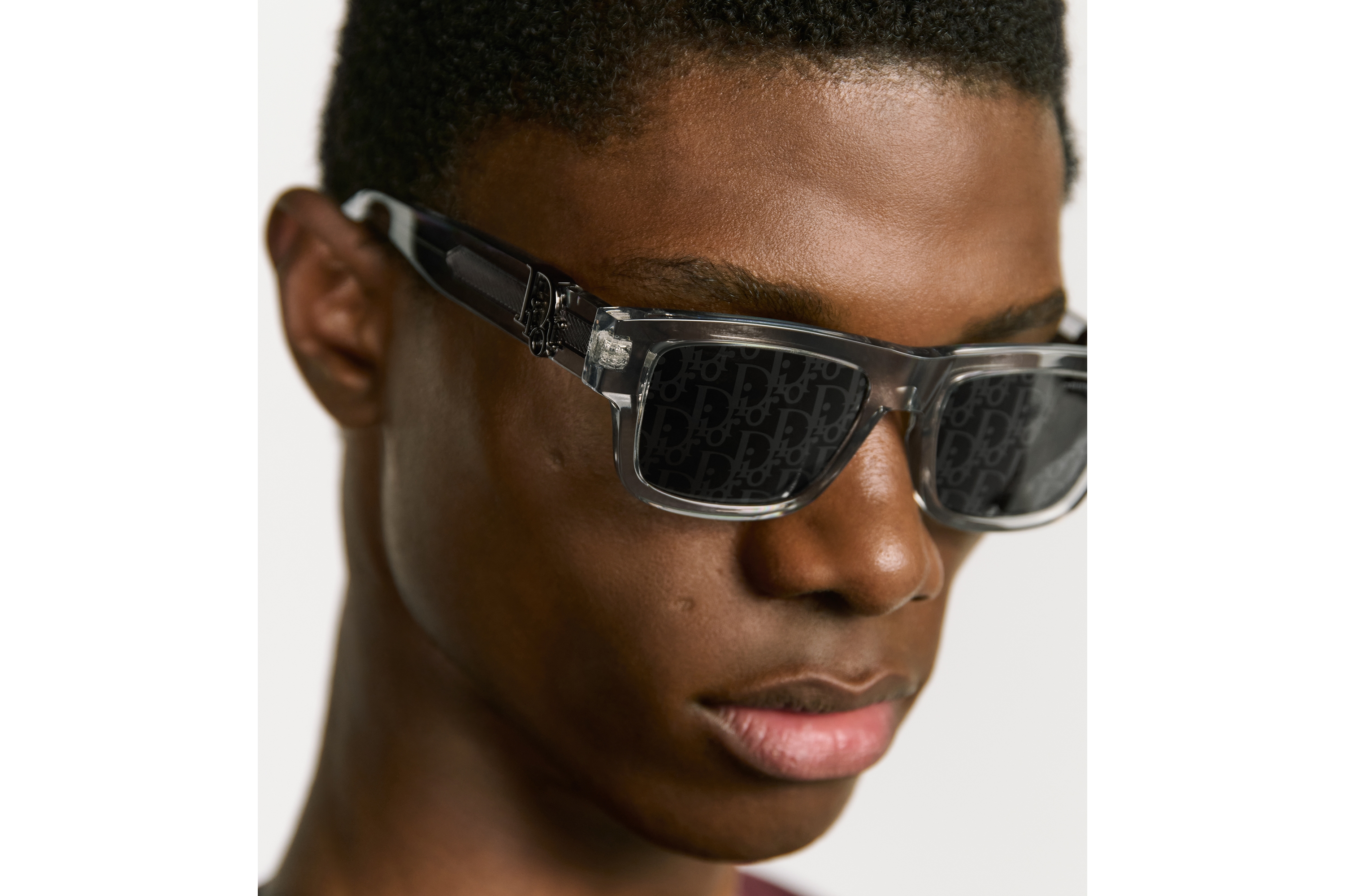 Dior Oblique S3I Transparent Gray Rectangular Sunglasses E30