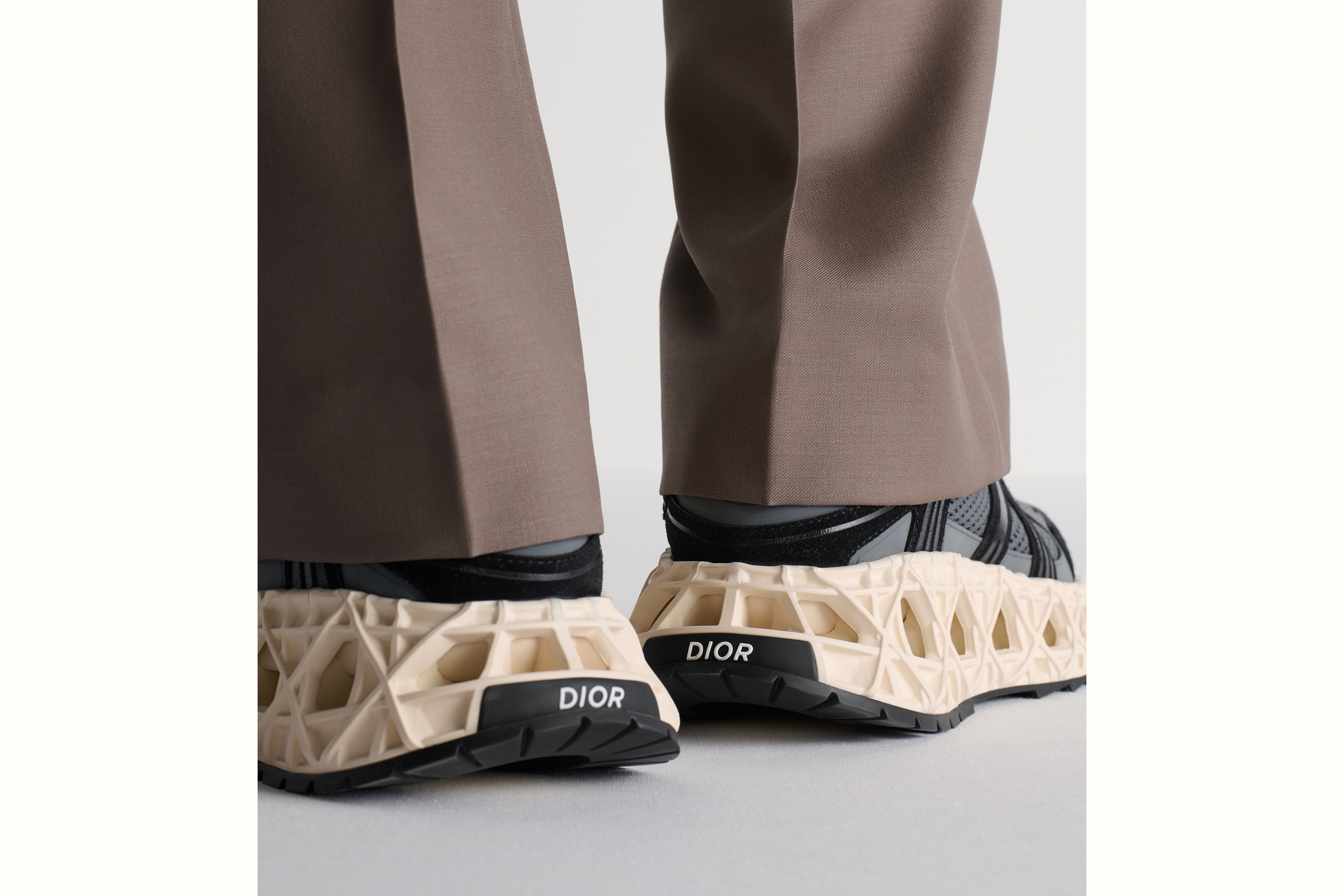 Look B35 NXXT Sneaker Black Suede, Gray Technical Fabric and Gray Technical Mesh E24