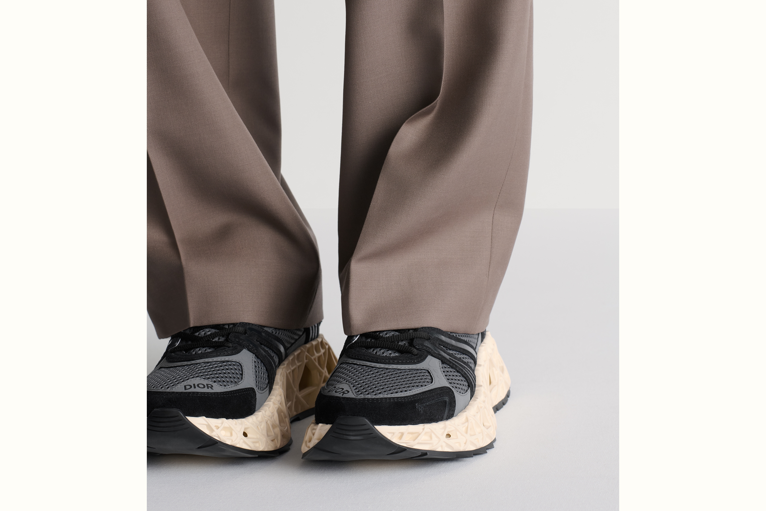 Look B35 NXXT Sneaker Black Suede, Gray Technical Fabric and Gray Technical Mesh E25