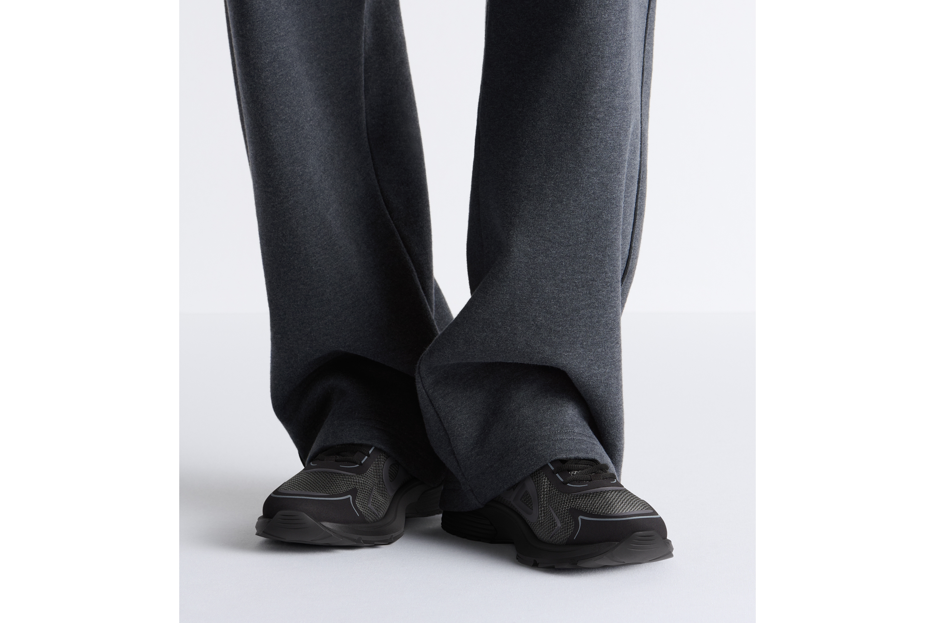 Look B30 Countdown Tech Sneaker Black Semi-Transparent N3O Nylon, Black Technical Fabric and Gray Rubber E23