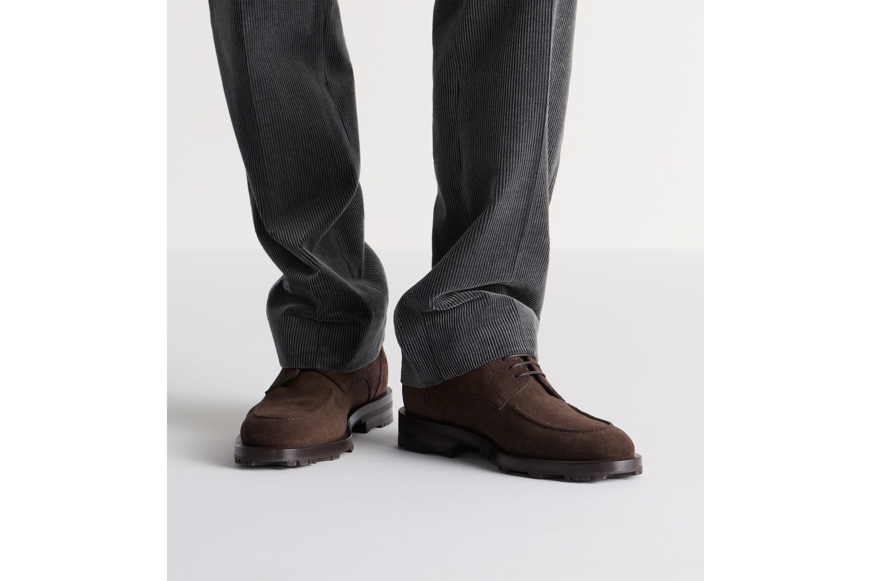 Dior Regency 더비 슈즈 브라운 스웨이드 E23