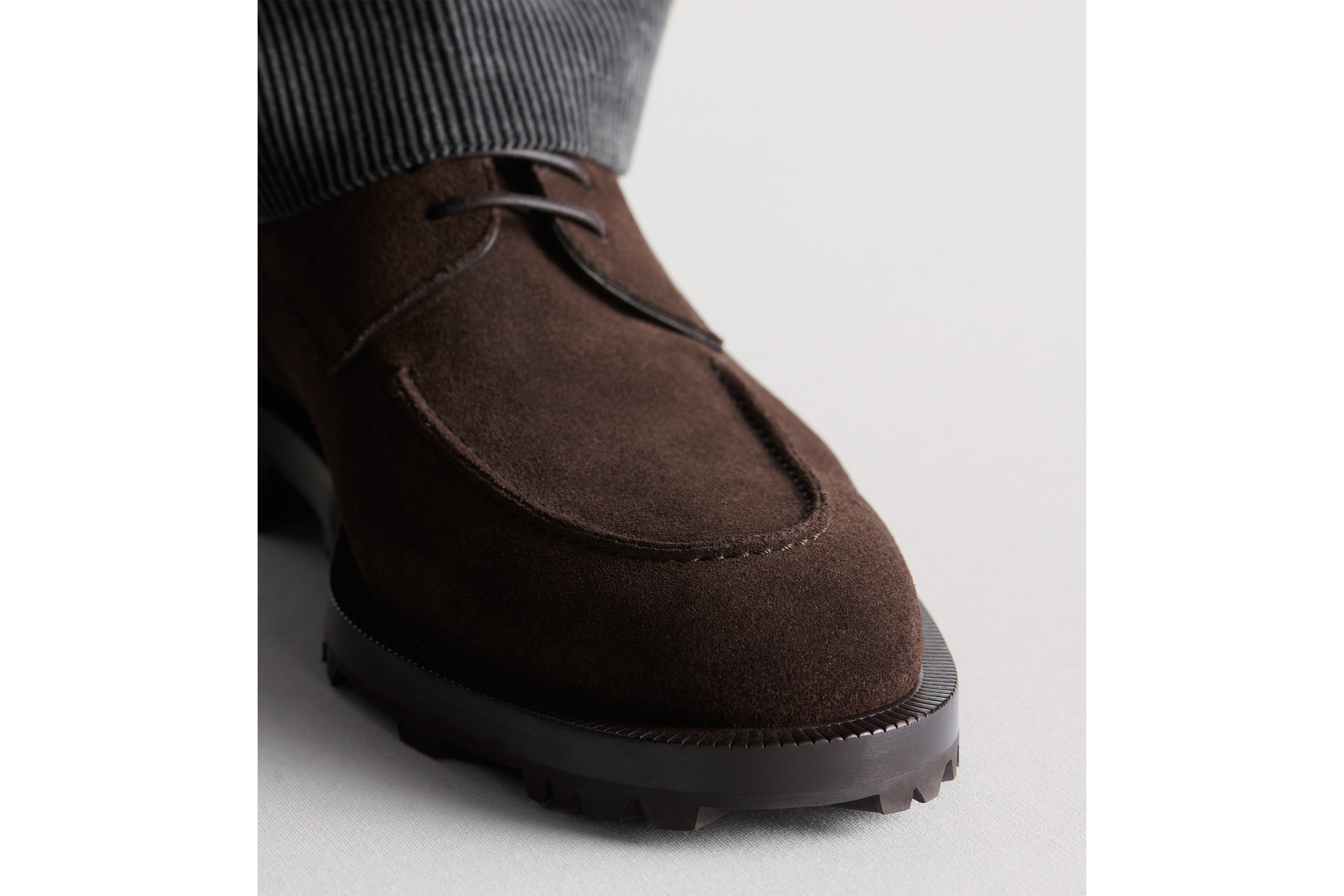 Look Dior Regency Derby Shoe Brown Suede E24