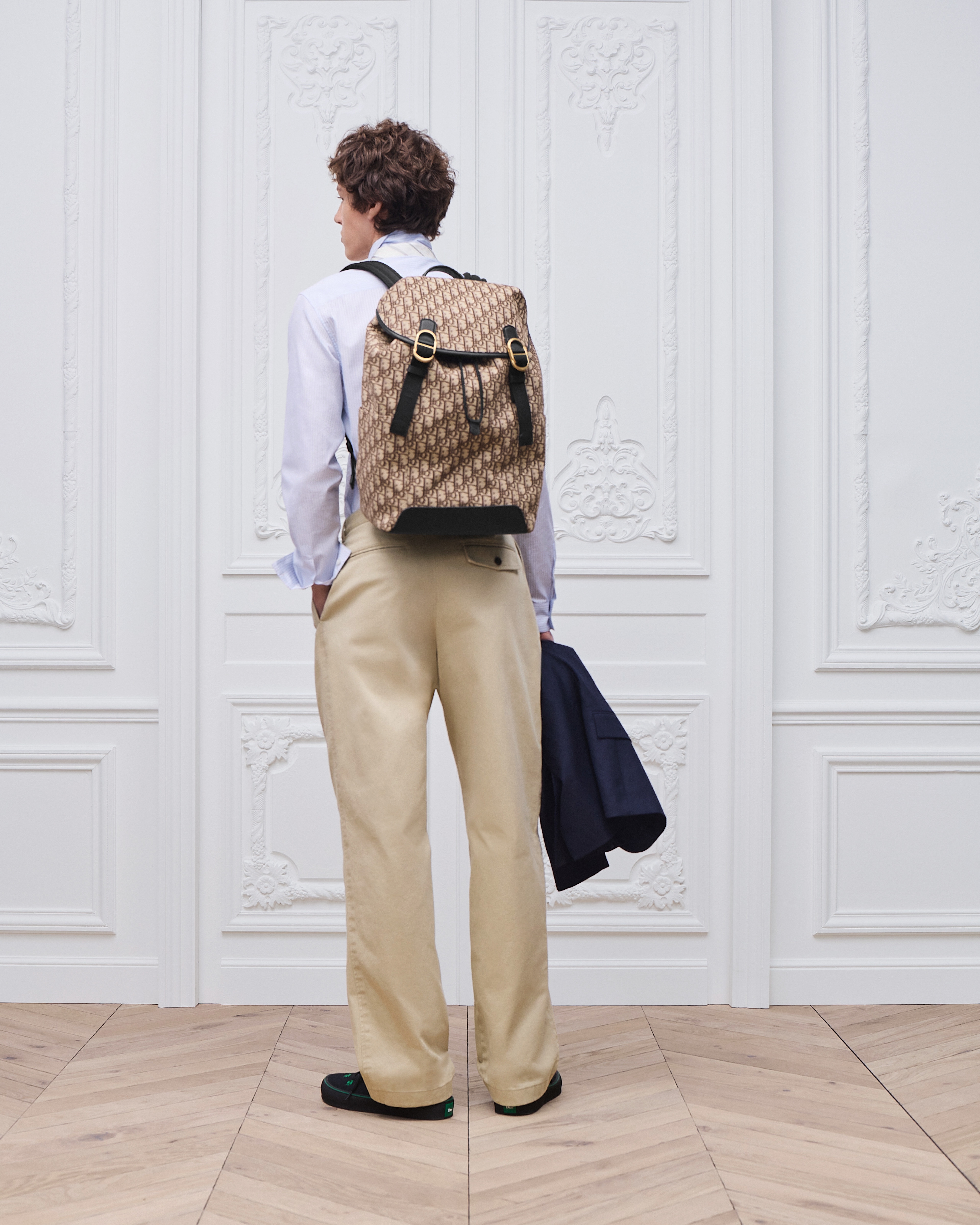 look_image_alt_prefix Dior Jett 翻蓋背囊 棕色 Dior Oblique 緹花 E21